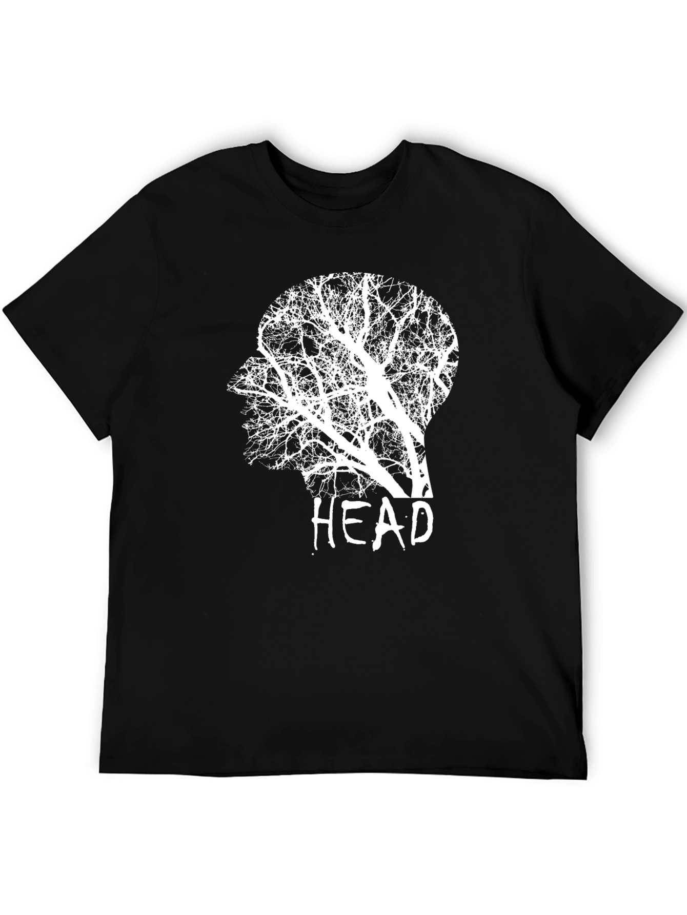 Black Tree Head Graphic Tee - Artistic Menswear view 5