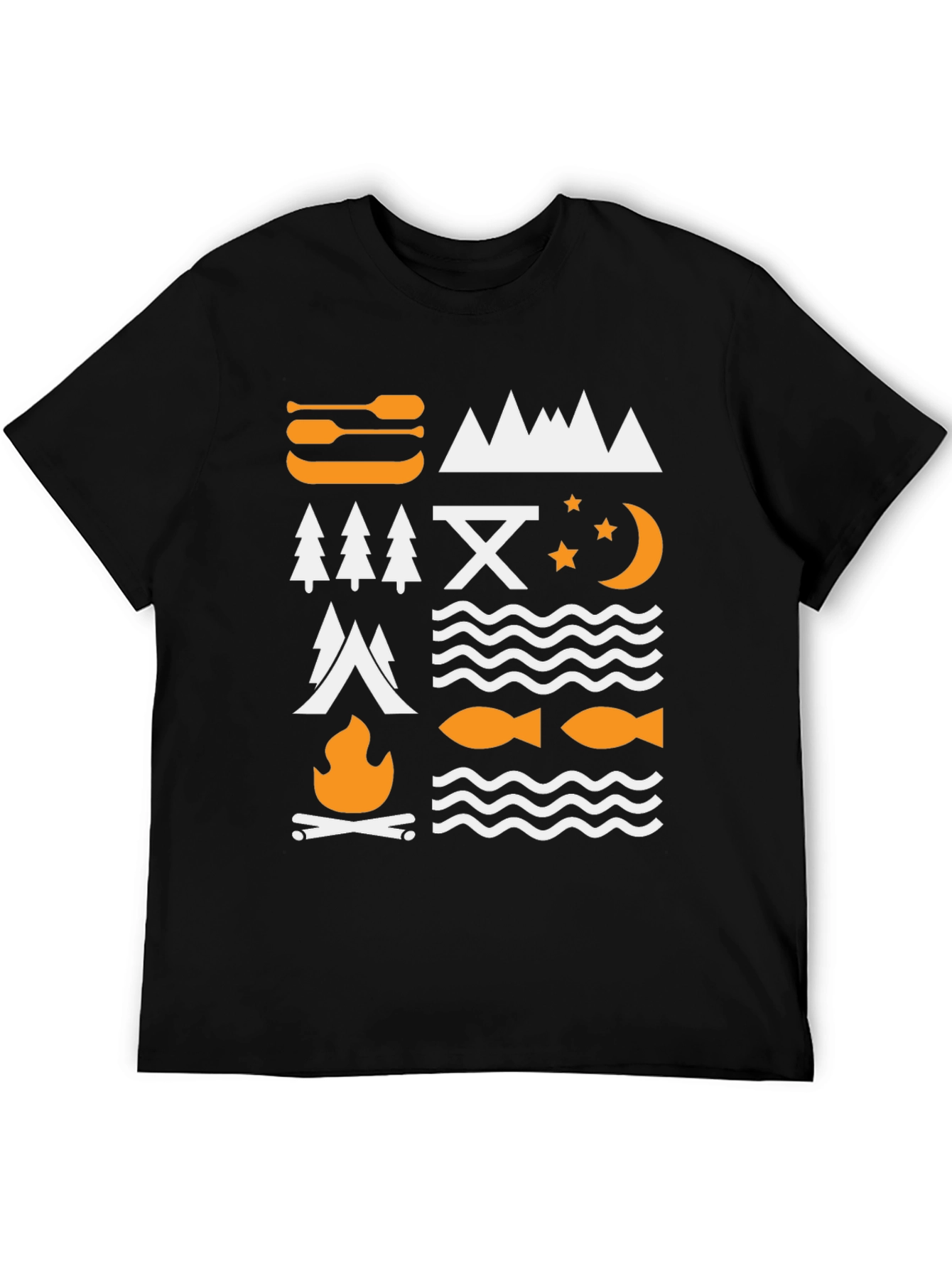 Black Outdoors Adventure Graphic Tee | Camping, Hiking, Fishing Shirt view 5