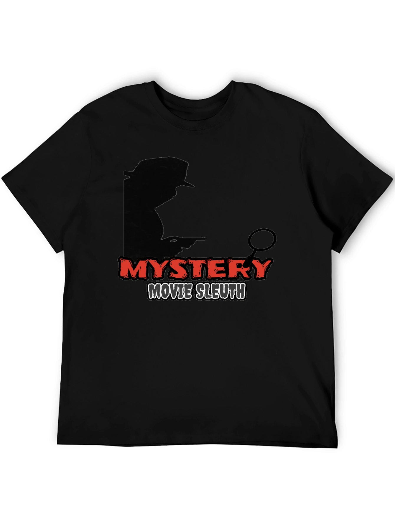 Black Mystery Movie Sleuth Graphic Tee view 5