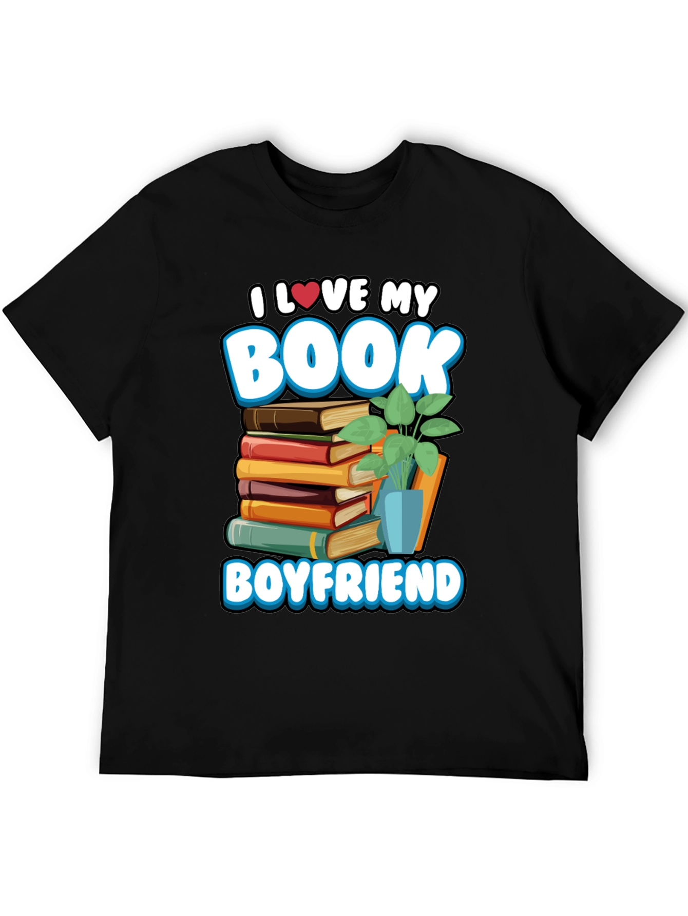 Black Book Boyfriend T-Shirt -  I Love My Book view 5