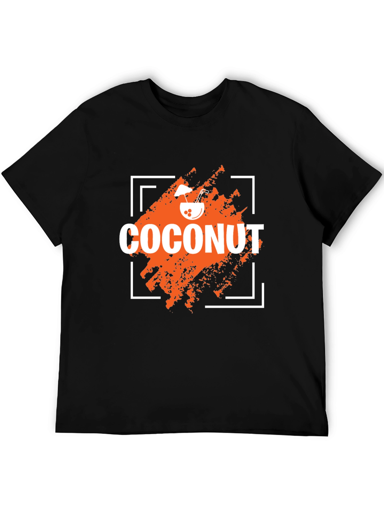Black Coconut Graphic Print Crew Neck T-Shirt view 5