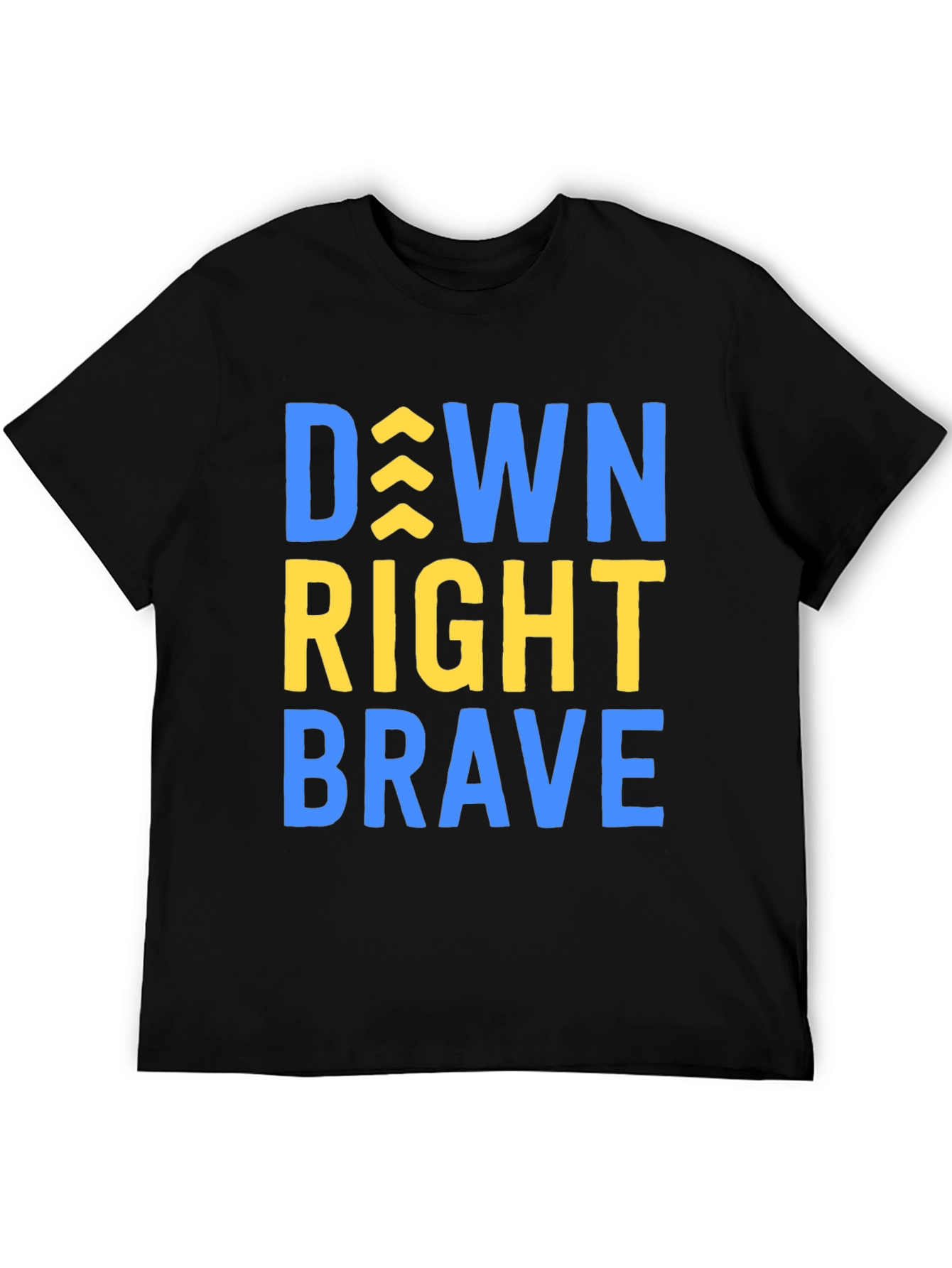 Black Down Right Brave T-Shirt - Inspirational Tee view 5