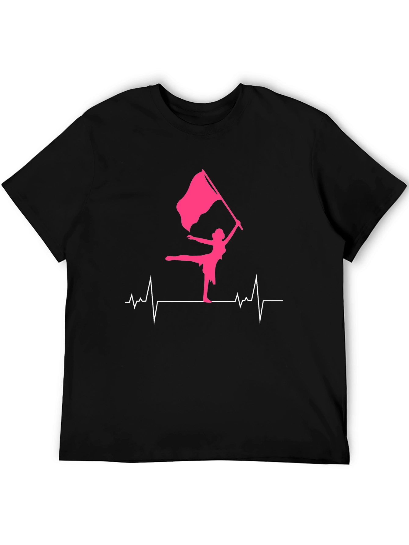 Black Color Guard Heartbeat T-Shirt view 5