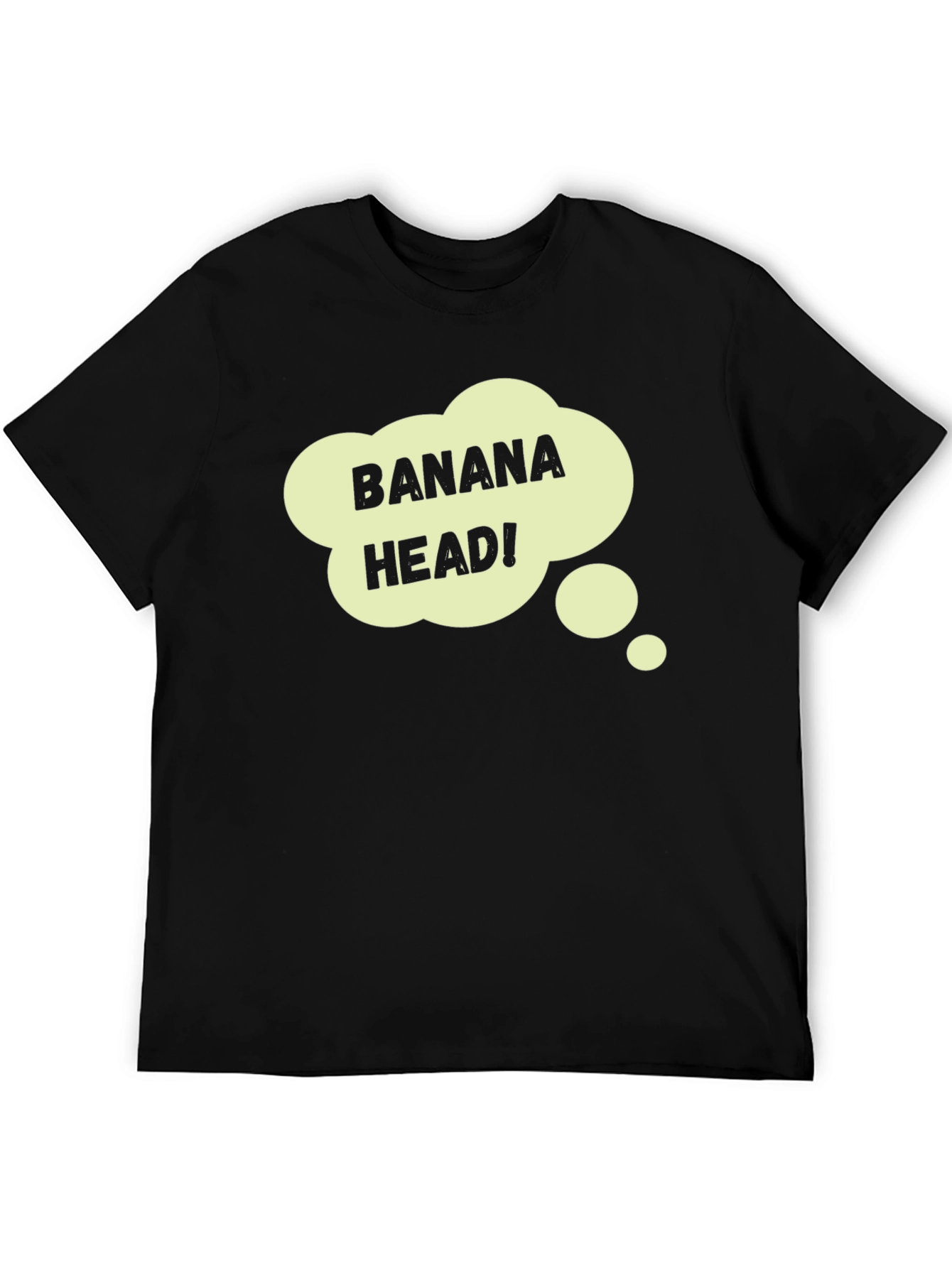 Black Banana Head Graphic T-Shirt - Funny Novelty Tee view 5