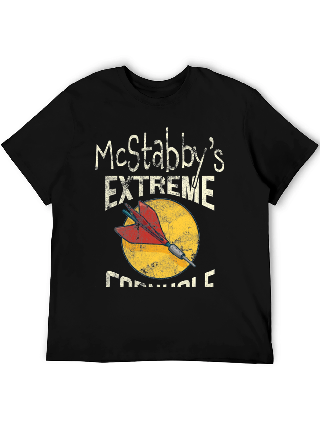 Black McStabby's Extreme Cornhole T-Shirt view 5