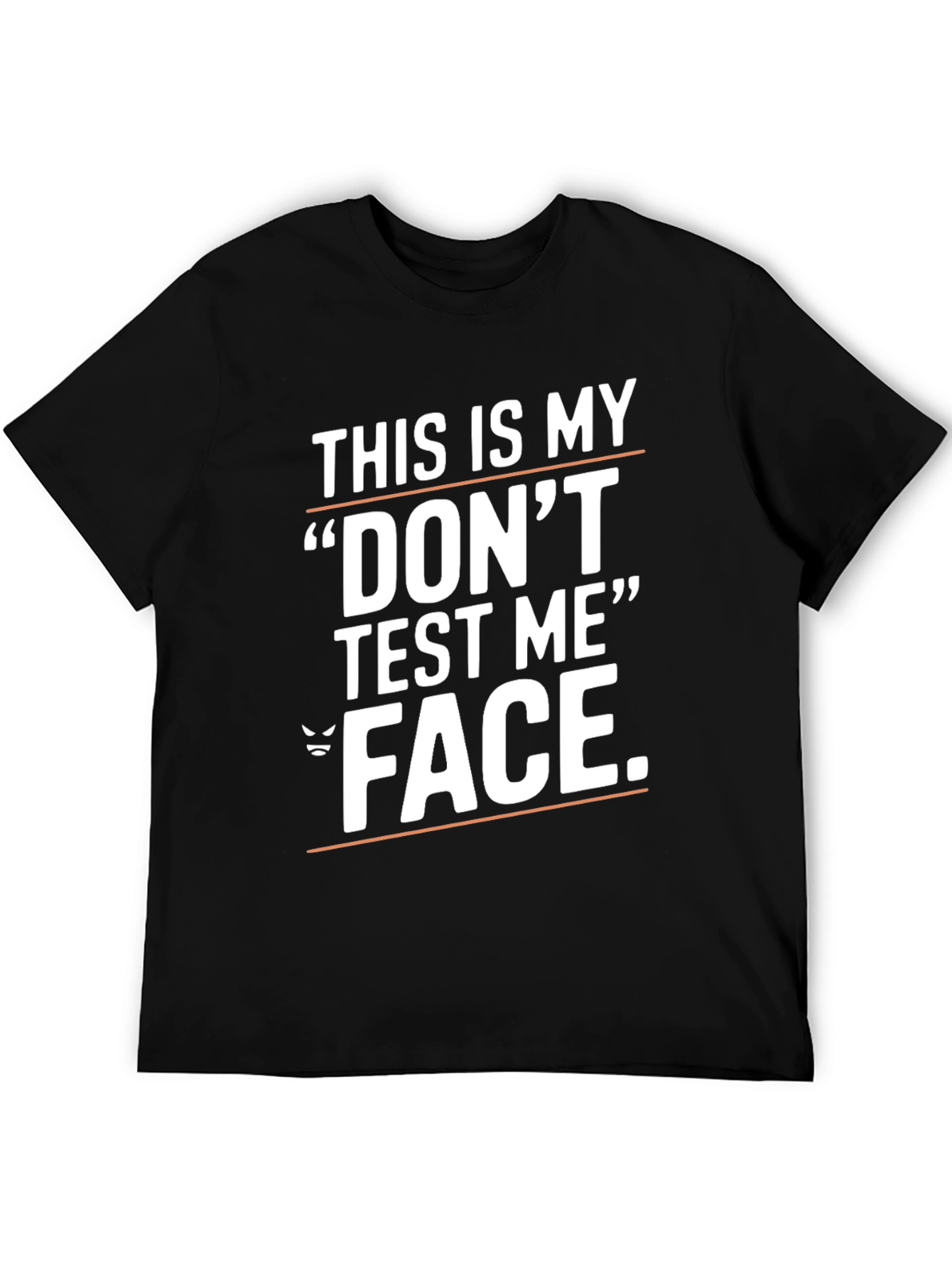 Black Don't Test Me Graphic Tee - Black Cotton T-Shirt view 5