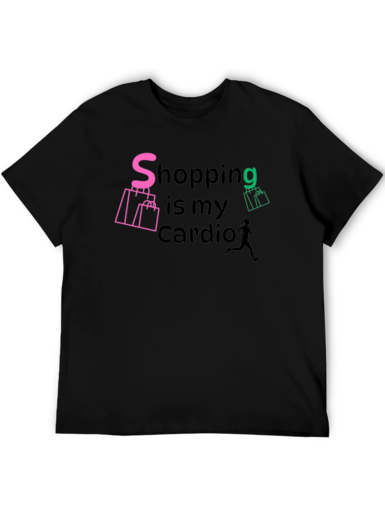Black Shopping is My Cardio Graphic Tee view 5