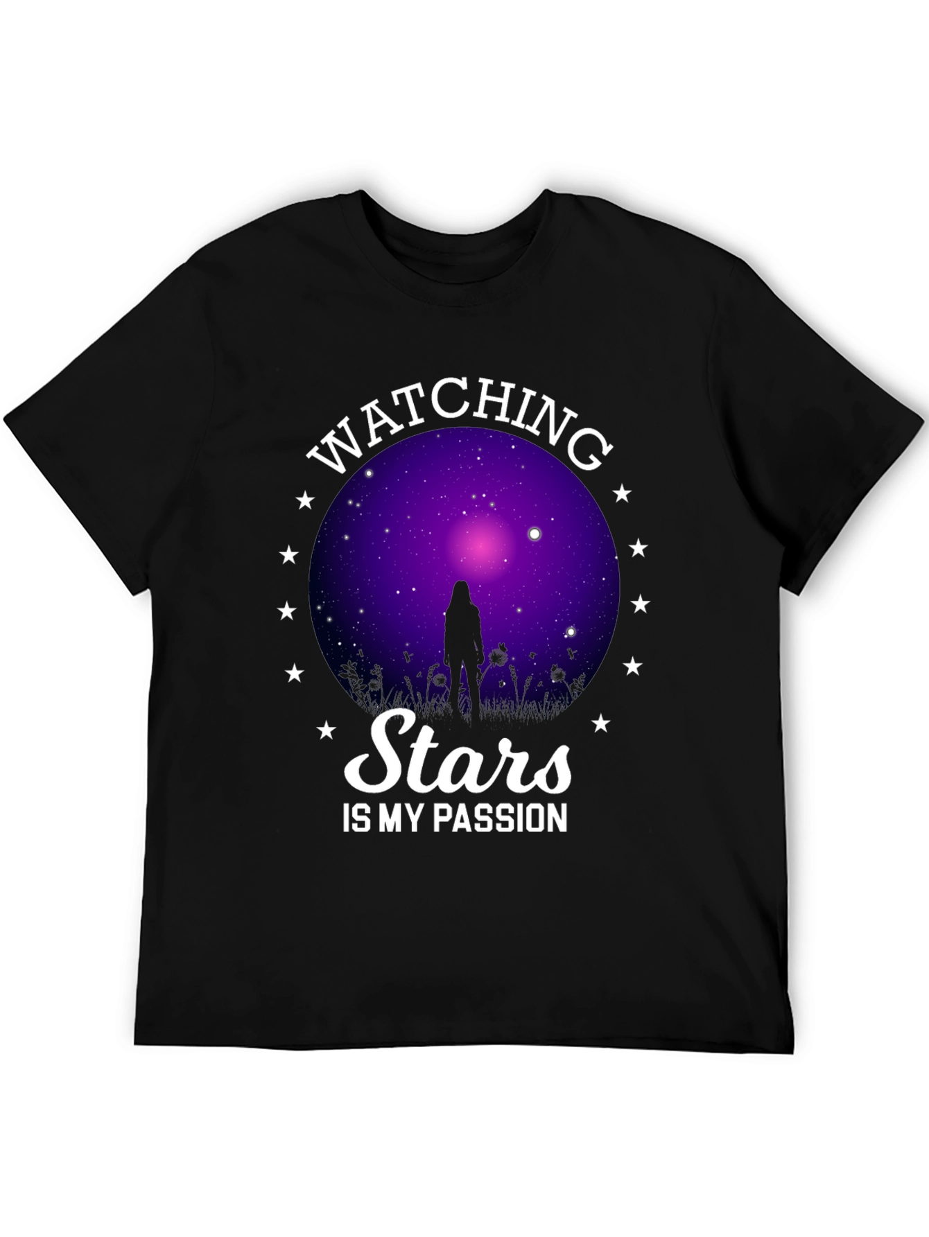 Black Stars Is My Passion T-Shirt view 5