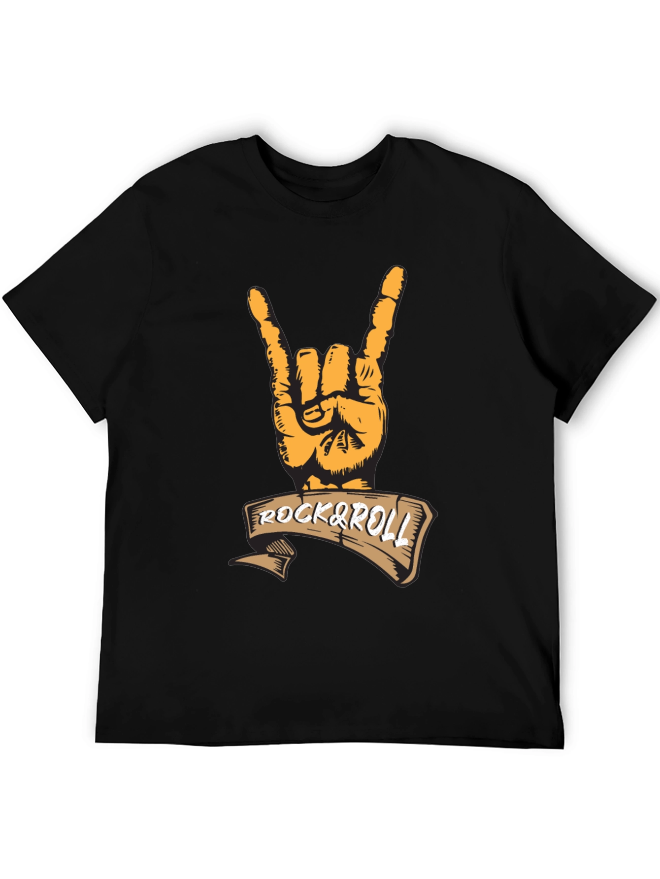 Black Rock & Roll Graphic T-Shirt - Black view 5