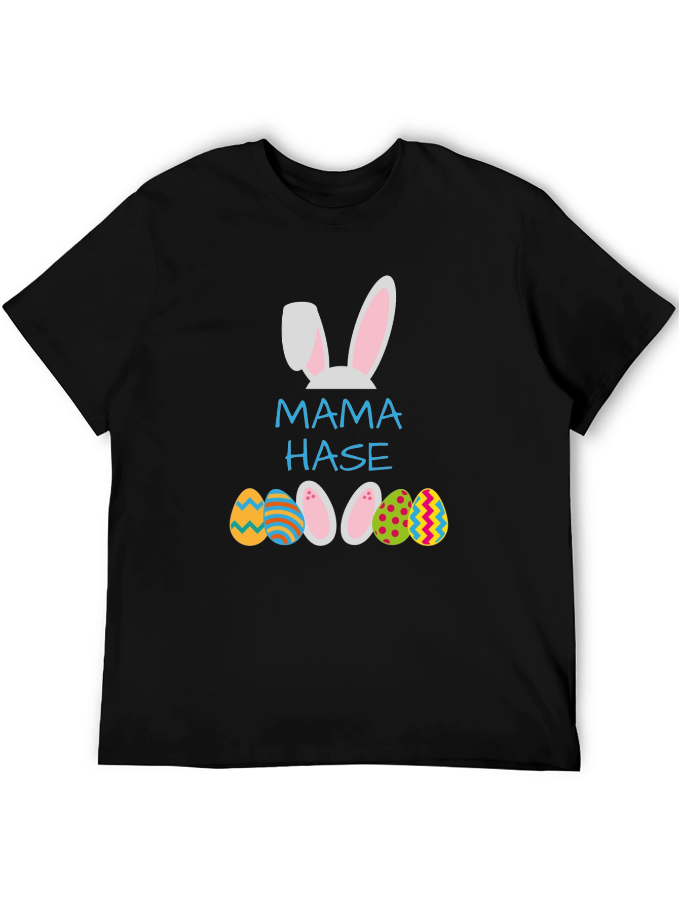 Black Mama Hase Easter Bunny Egg T-Shirt view 5