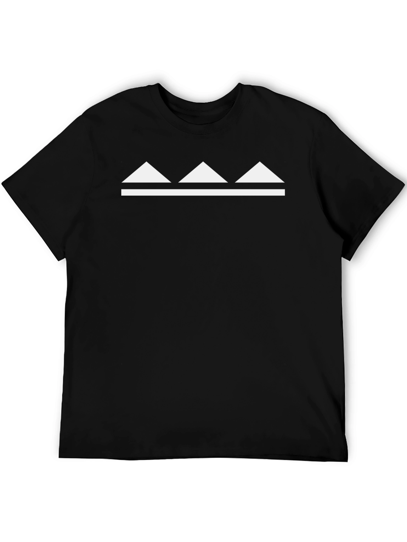 Black Geometric Mountain Graphic Tee - Black view 5