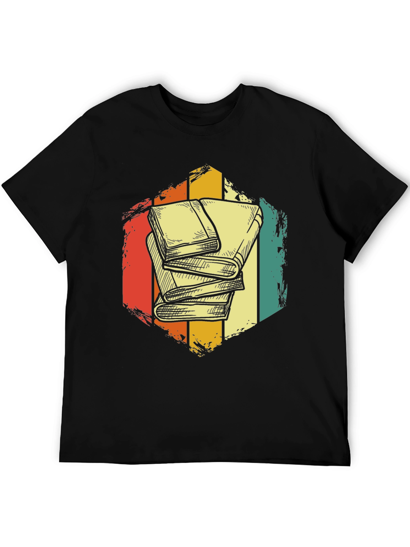 Black Vintage Books T-Shirt - Reader Apparel view 5