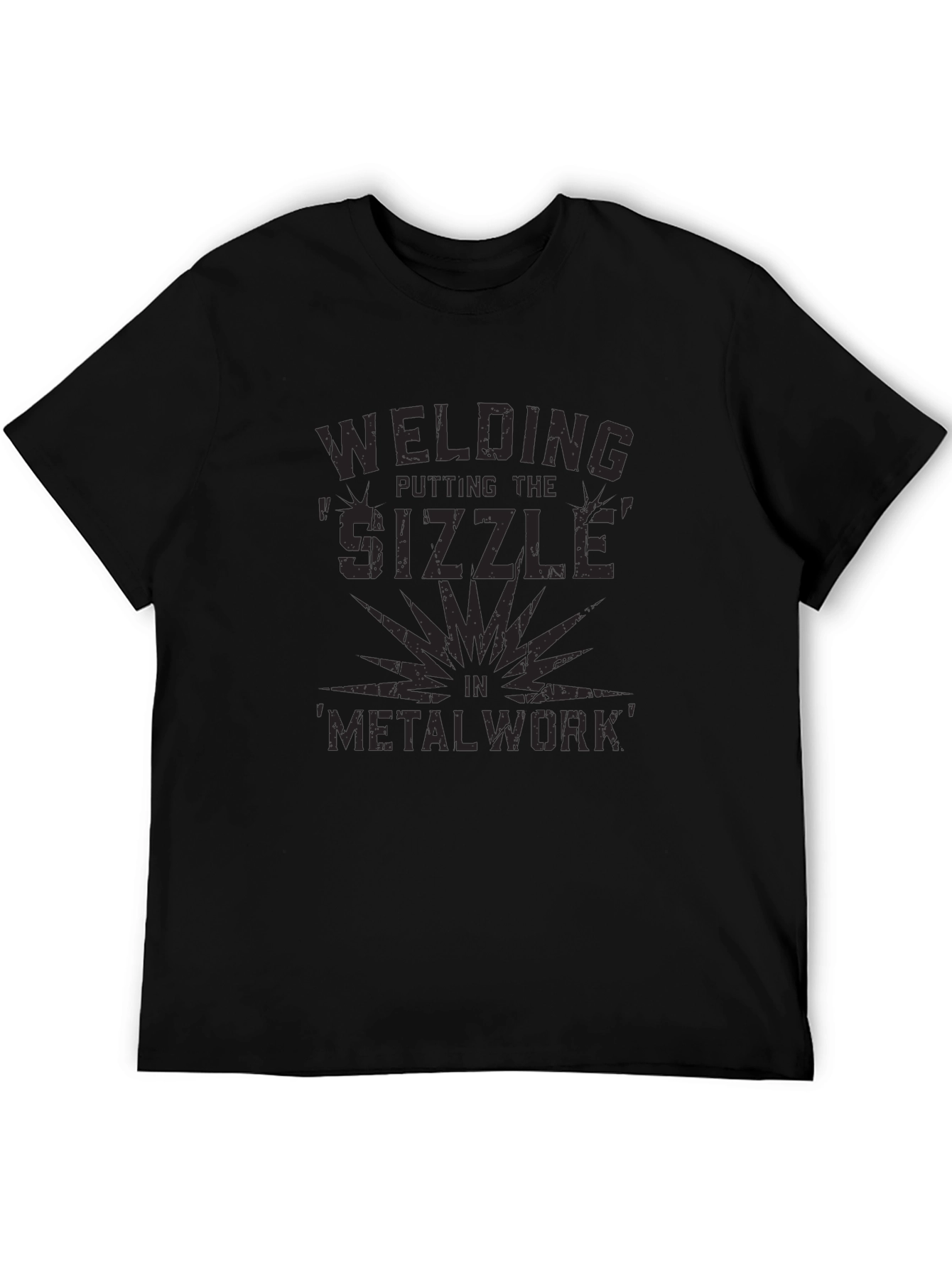 Black Welding 'Sizzle' Metalwork Black T-Shirt view 5
