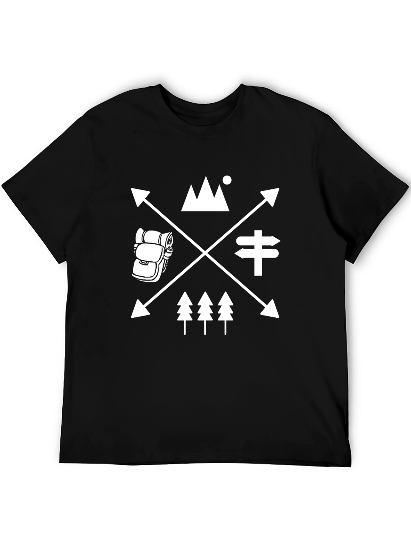 Black Outdoor Adventure Graphic T-Shirt view 5