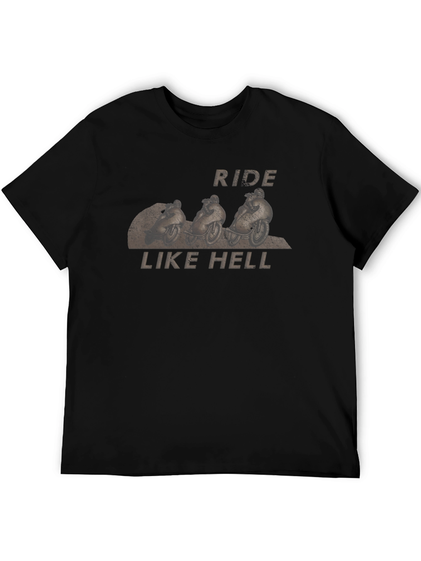 Black Ride Like Hell Graphic Tee - Men's Black T-Shirt view 5