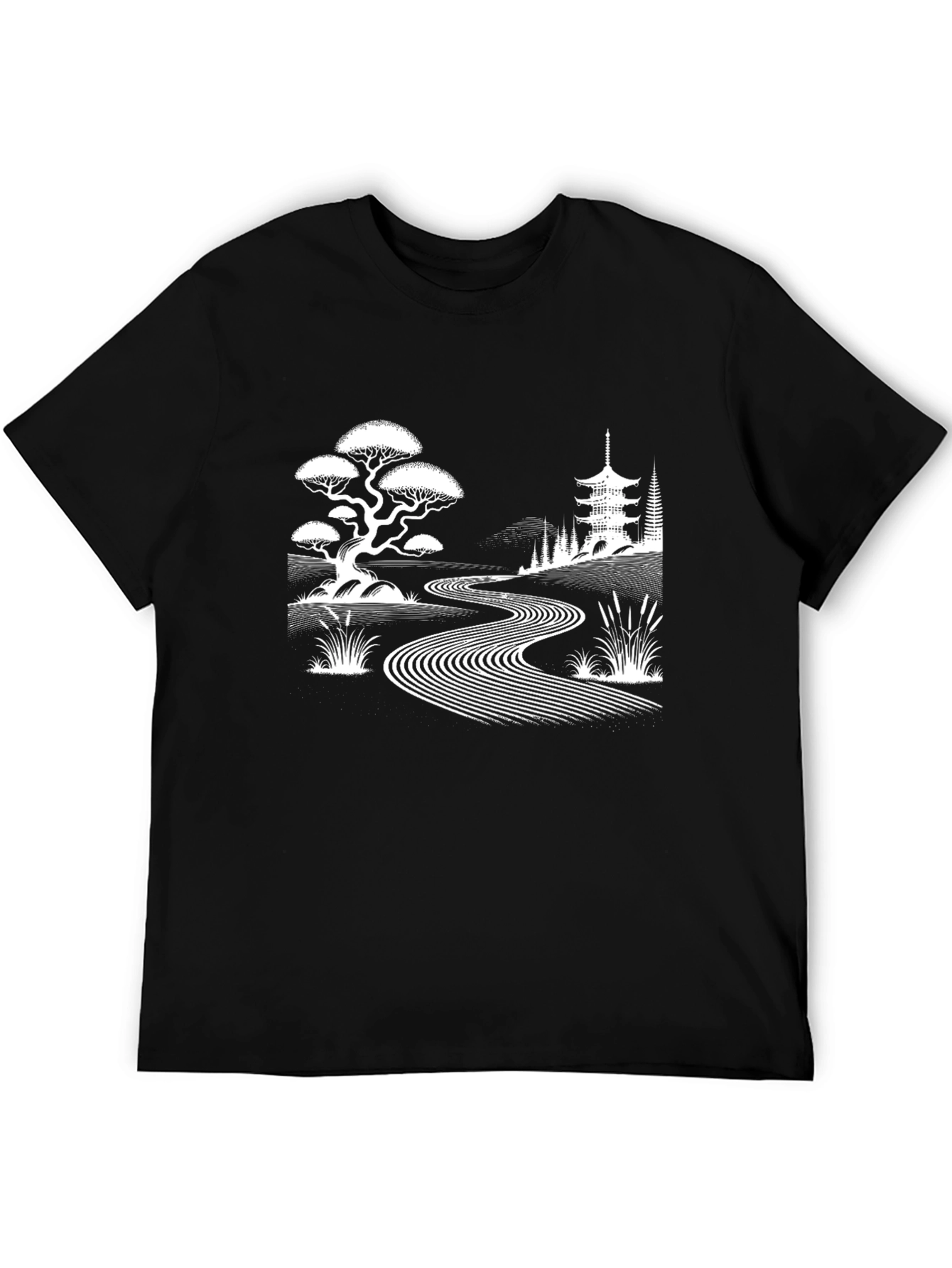 Black Zen Garden Graphic Tee view 5
