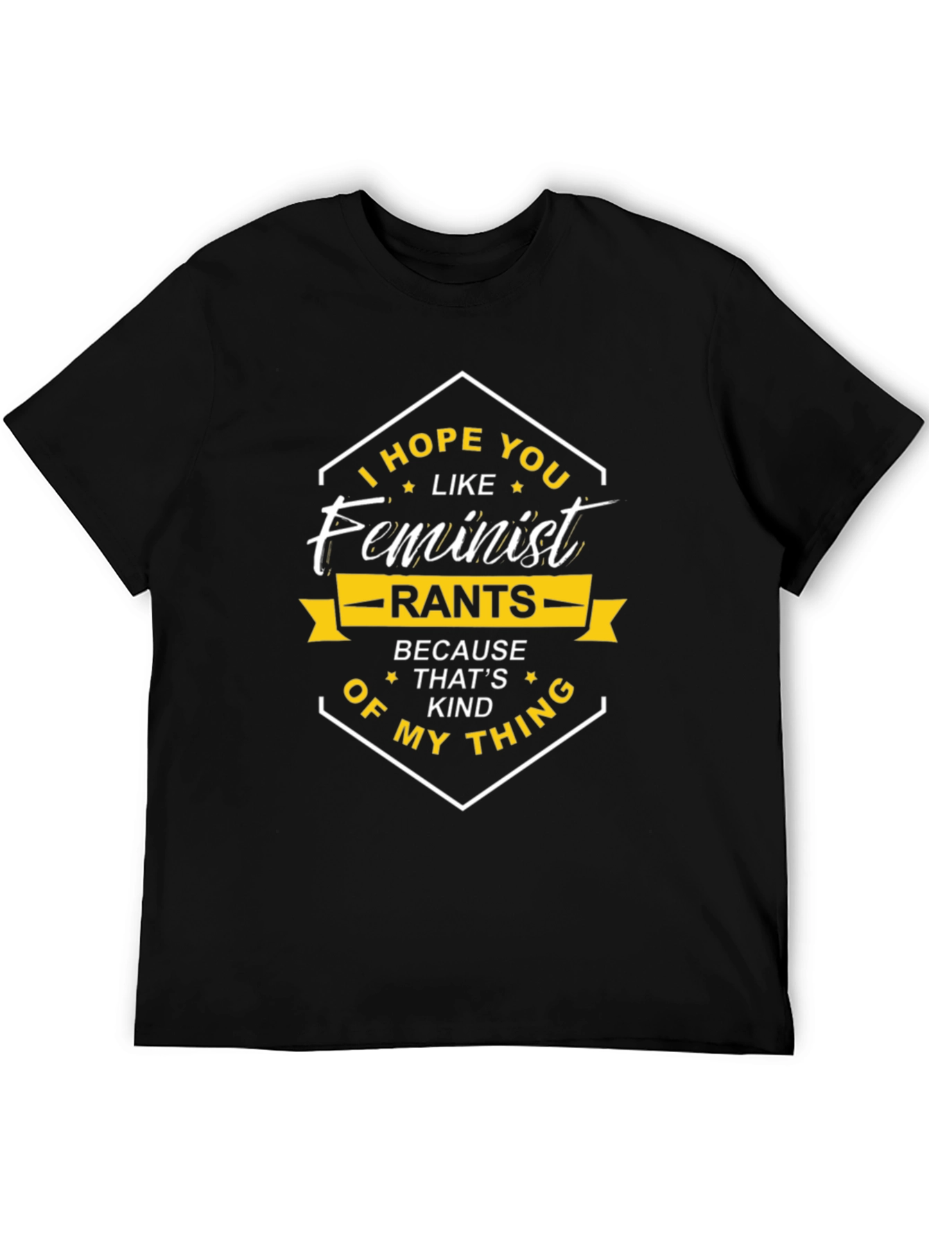 Black Feminist Rants T-Shirt - Humorous Statement Tee view 5