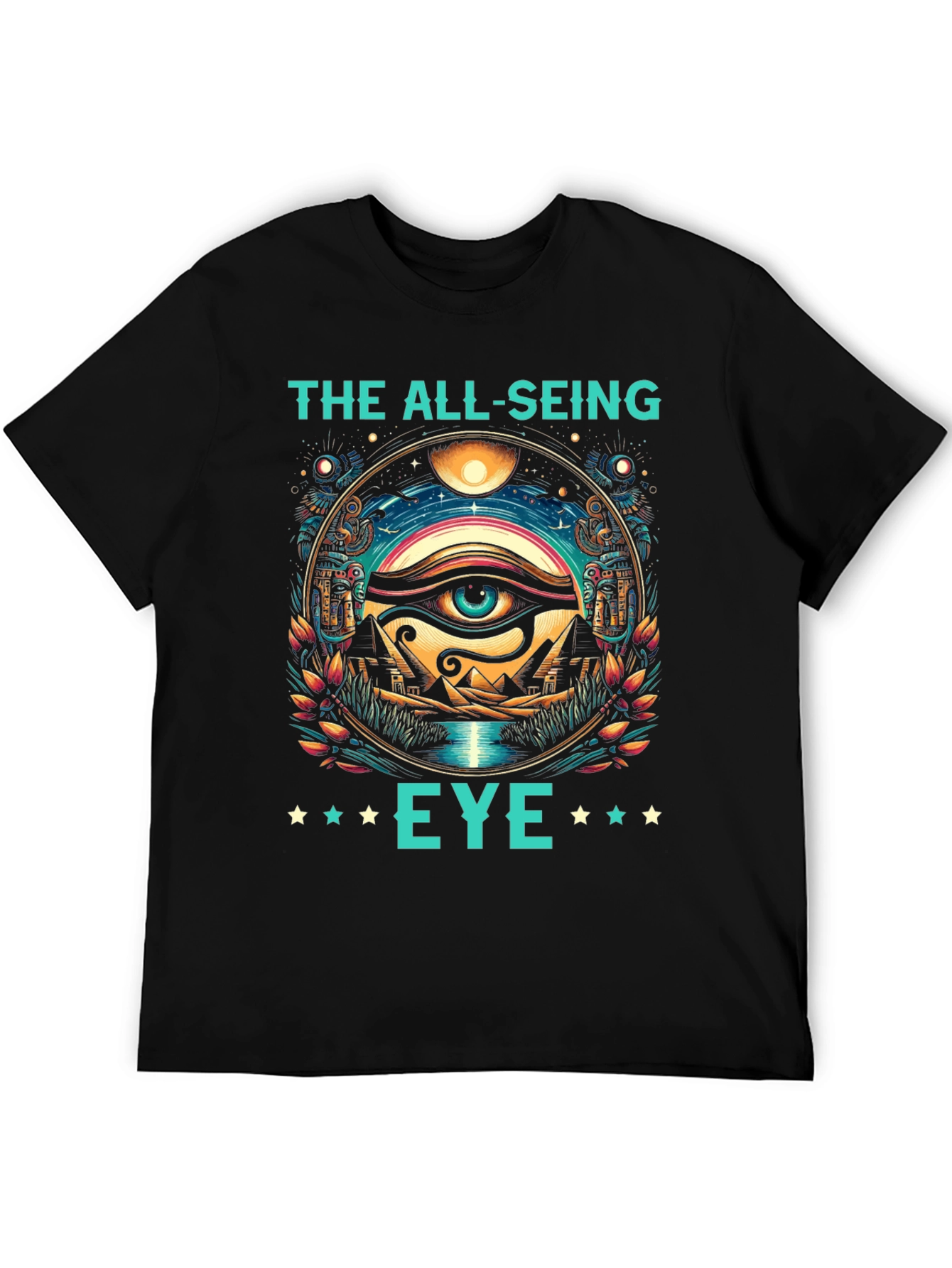 Black The All-Seeing Eye Graphic Tee view 5