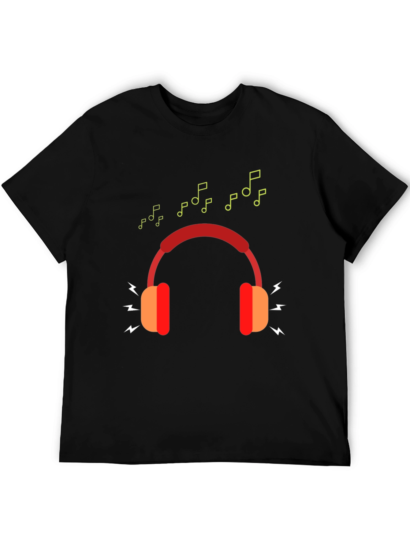 Black Stylish Music Lover's Graphic T-Shirt view 5