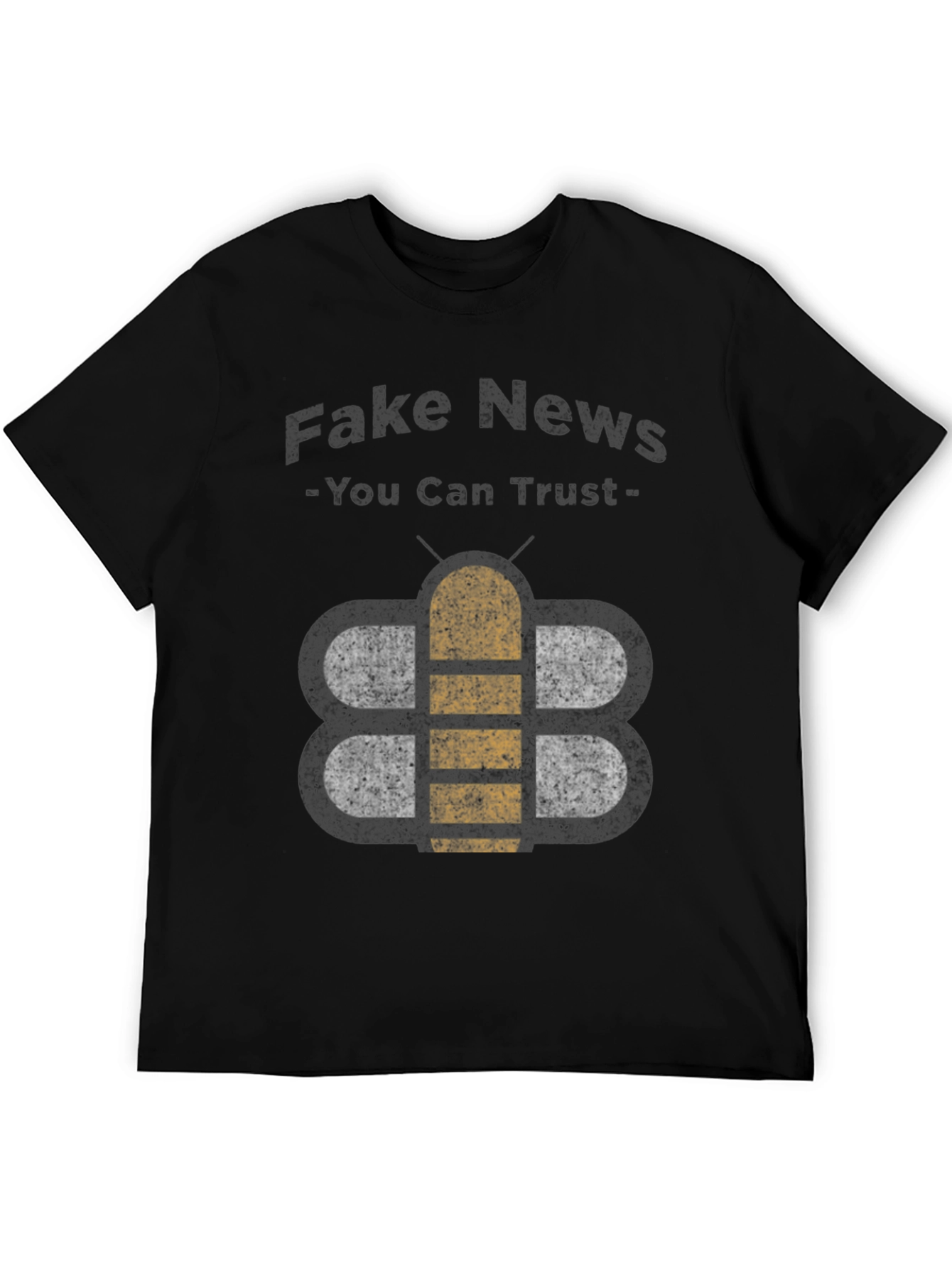 Black Fake News You Can Trust Humor Graphic Tee view 5