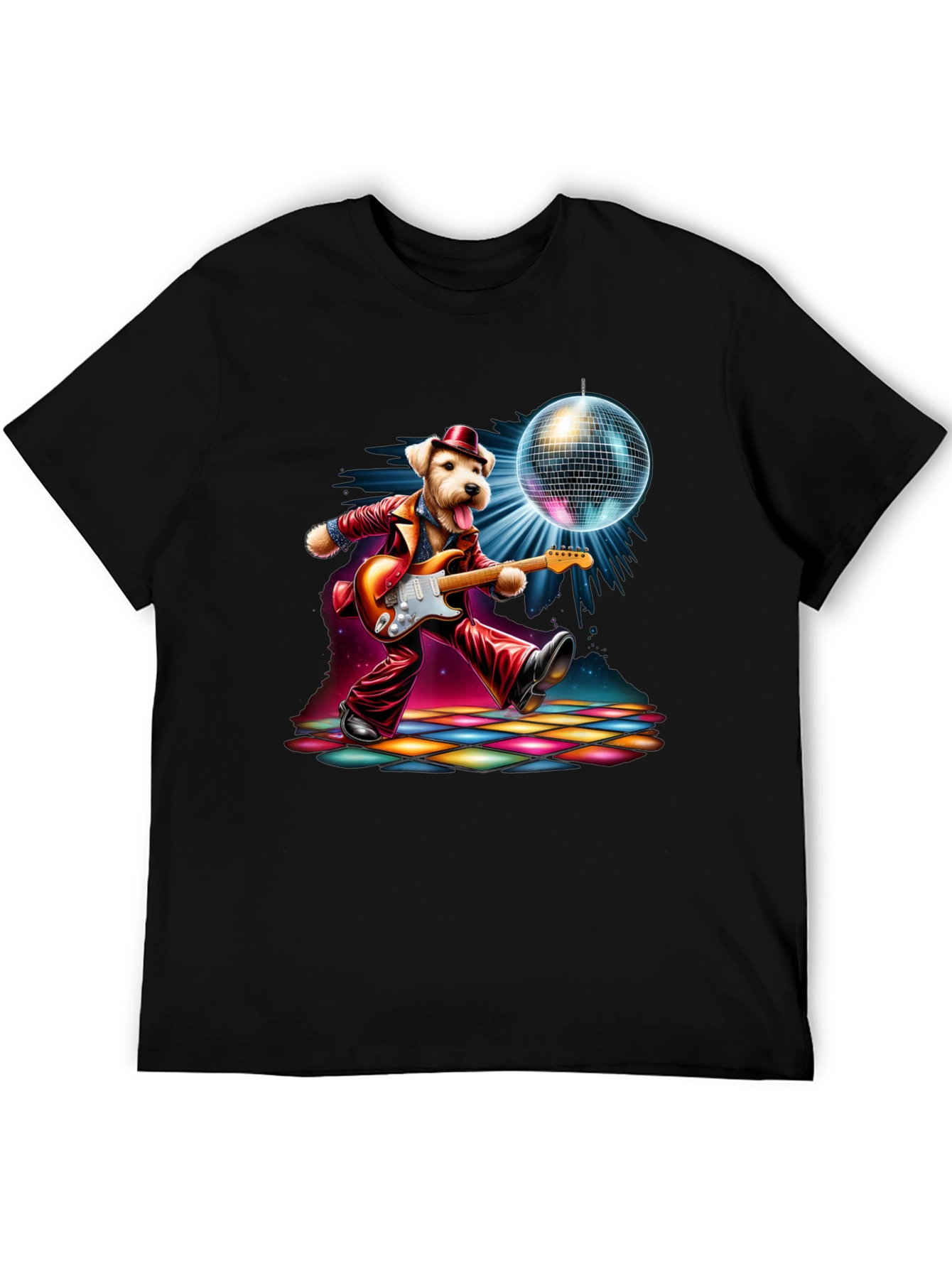 Black Disco Dog T-Shirt view 5