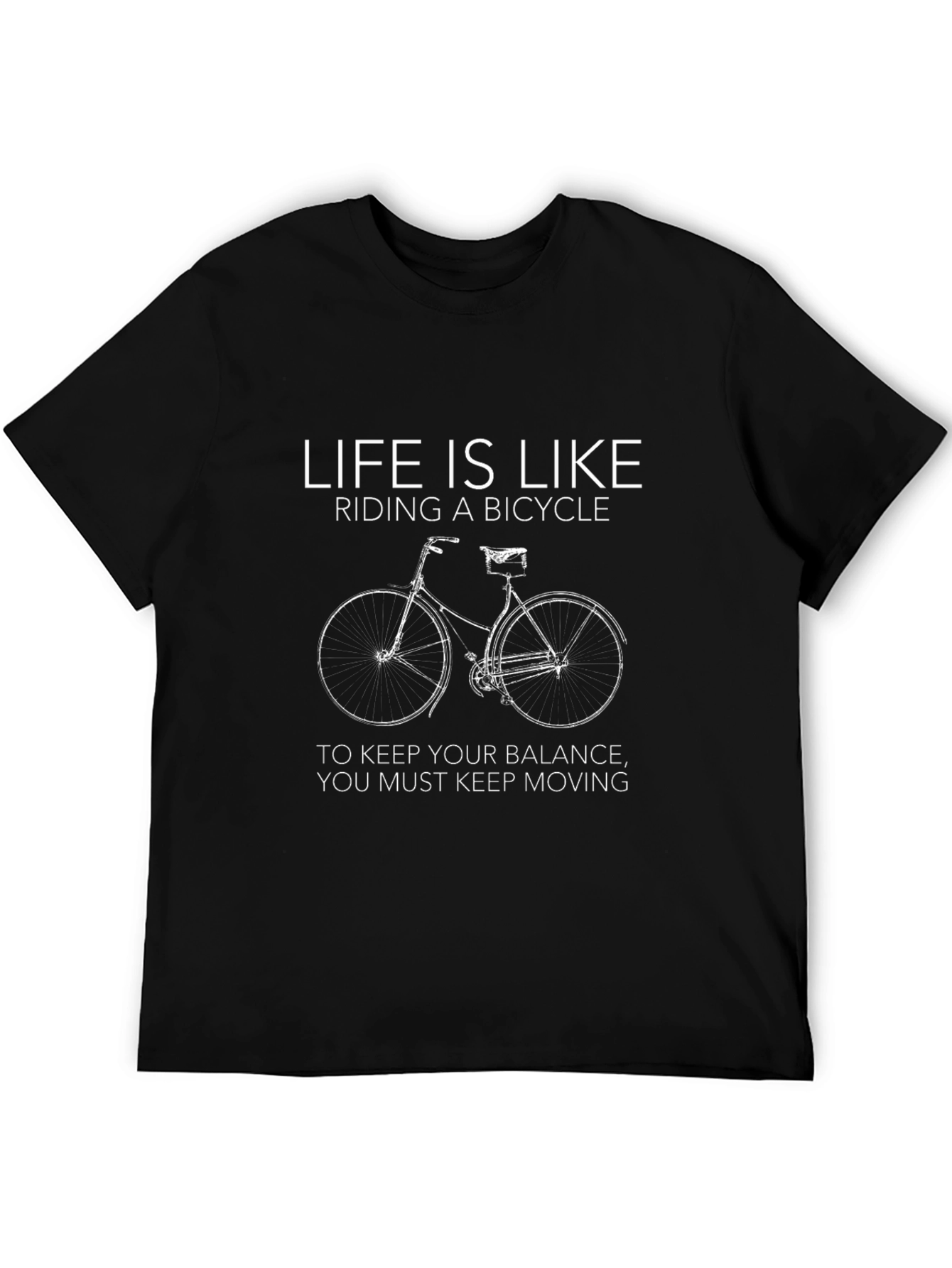 Black Life is Like Riding a Bicycle T-Shirt view 5