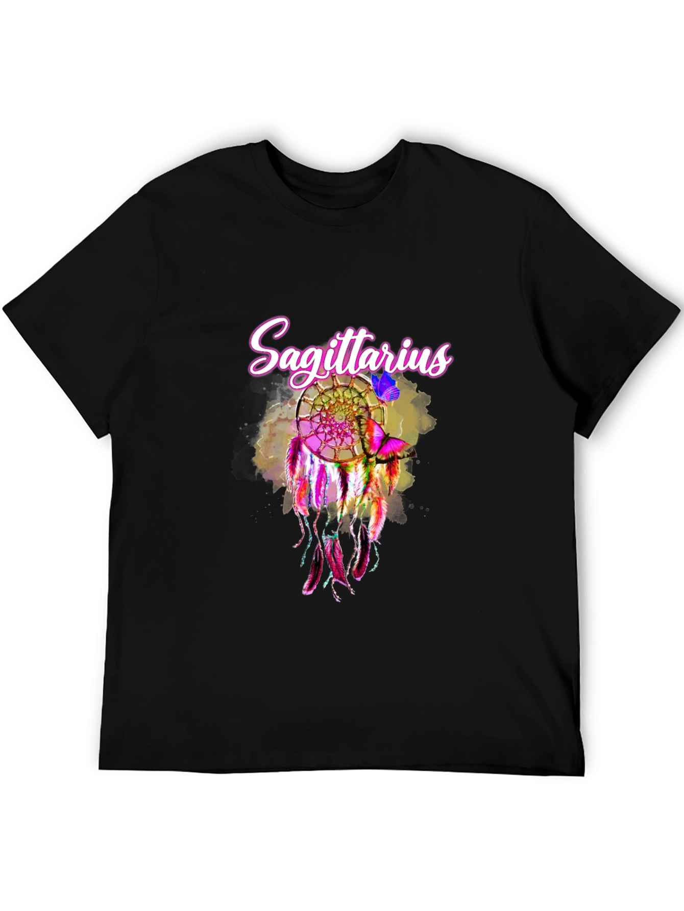Black Sagittarius Dreamcatcher Graphic Tee view 5