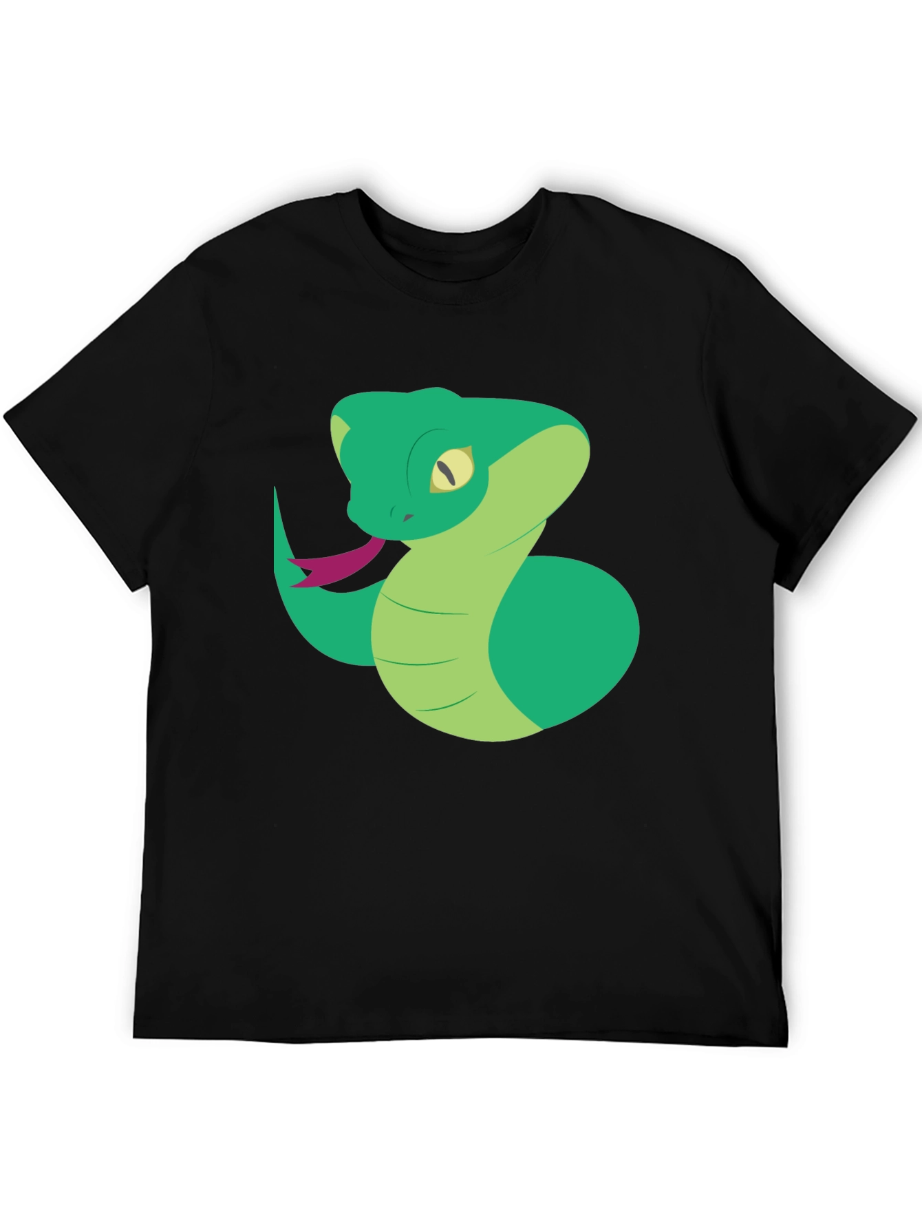 Black Snake Graphic T-Shirt - Black Casual Tee view 5