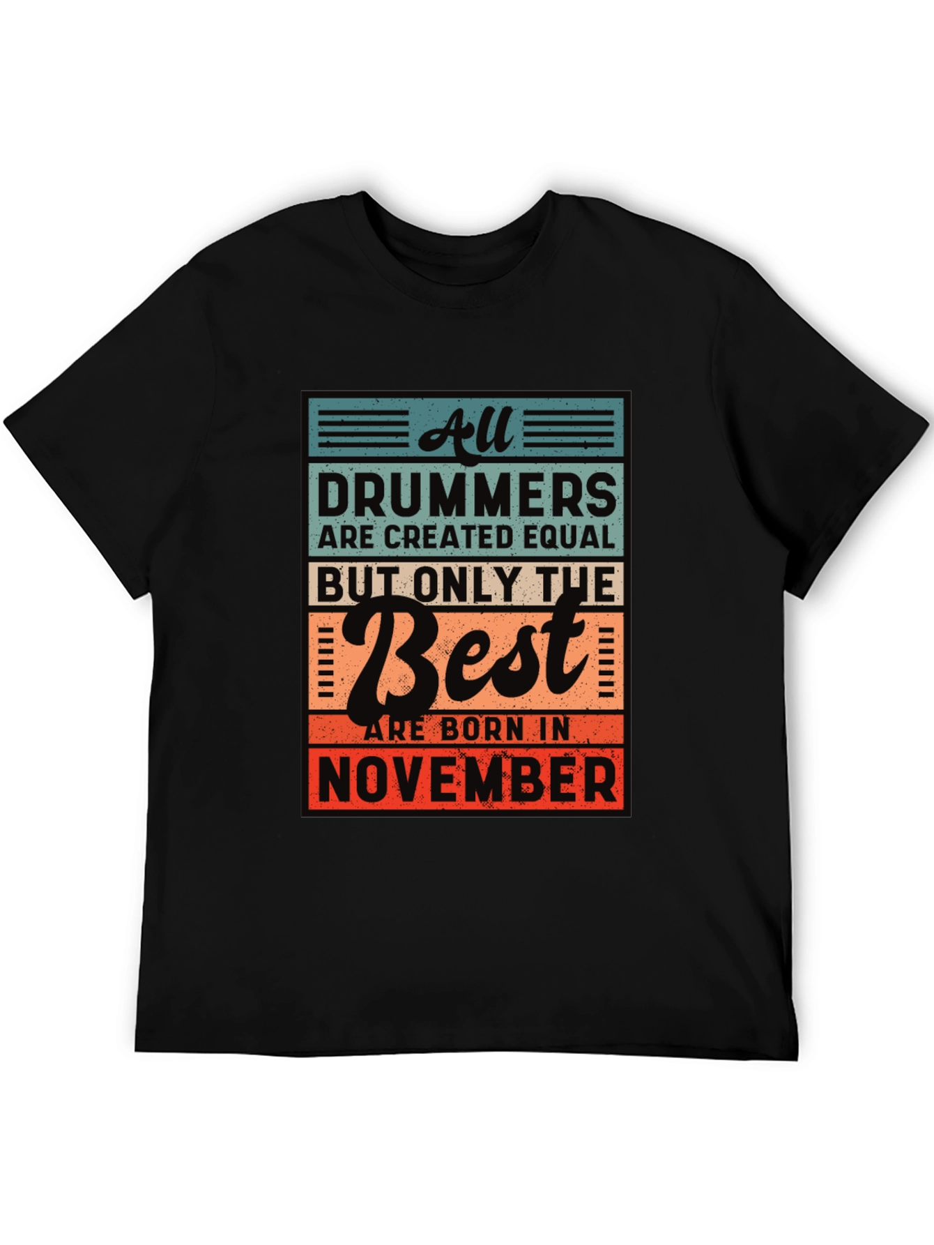 Black Drummers Born in November T-Shirt view 5