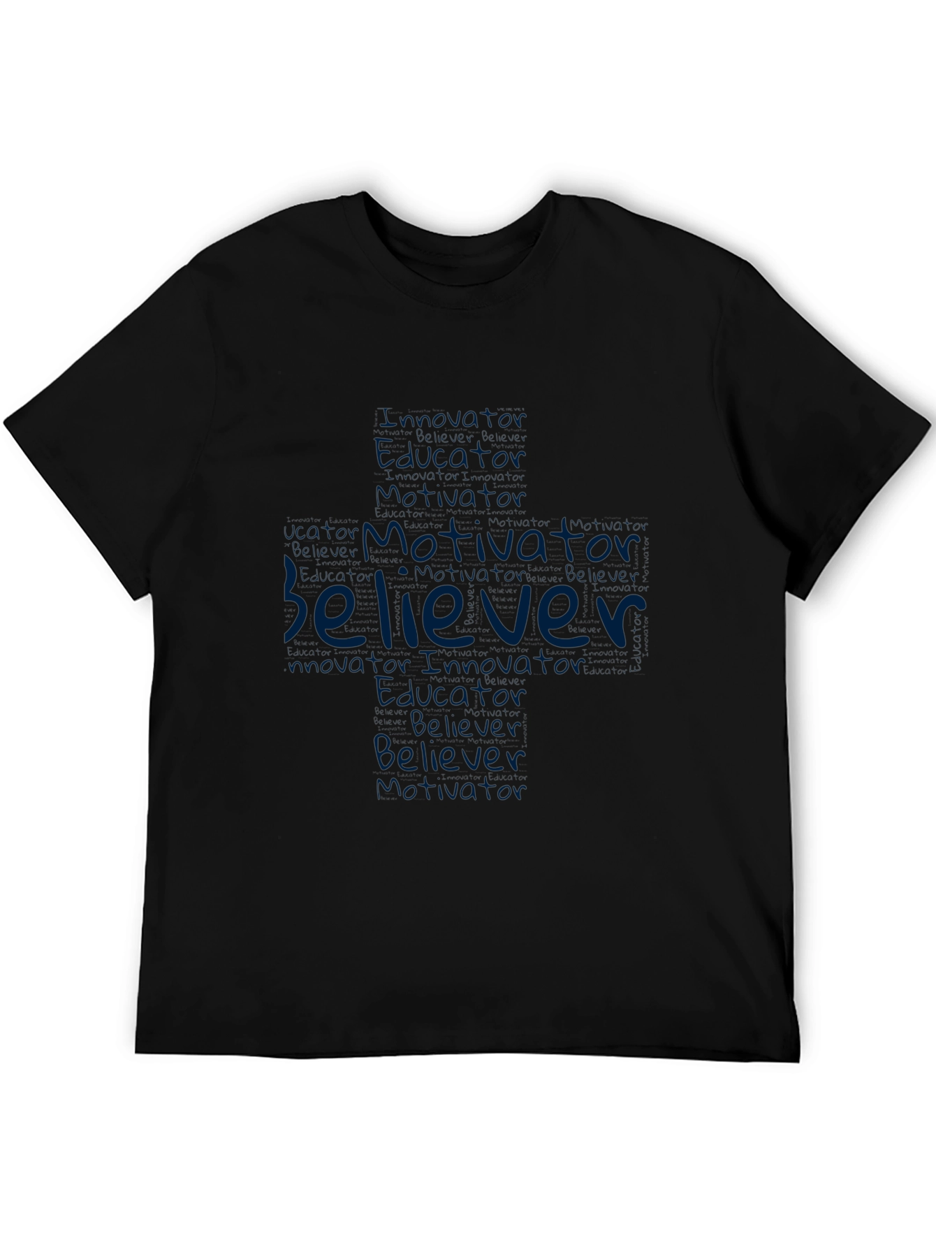 Black Motivator Believer Graphic Tee view 5
