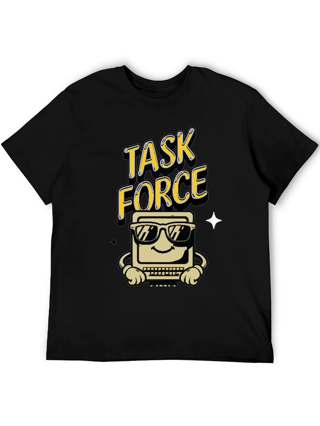 Black Task Force Computer Graphic Tee - Black view 5