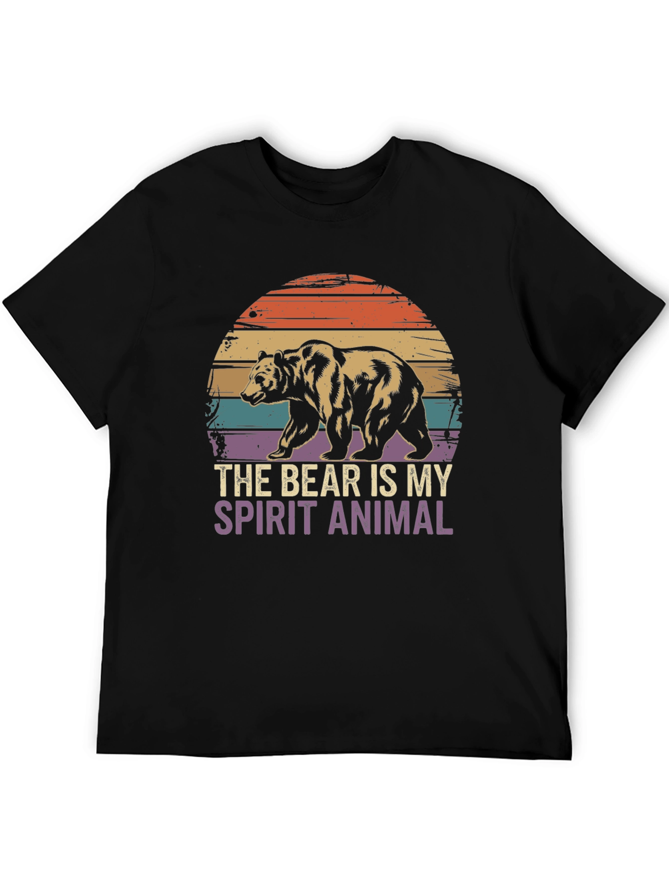 Black Bear Spirit Animal Graphic T-Shirt view 5