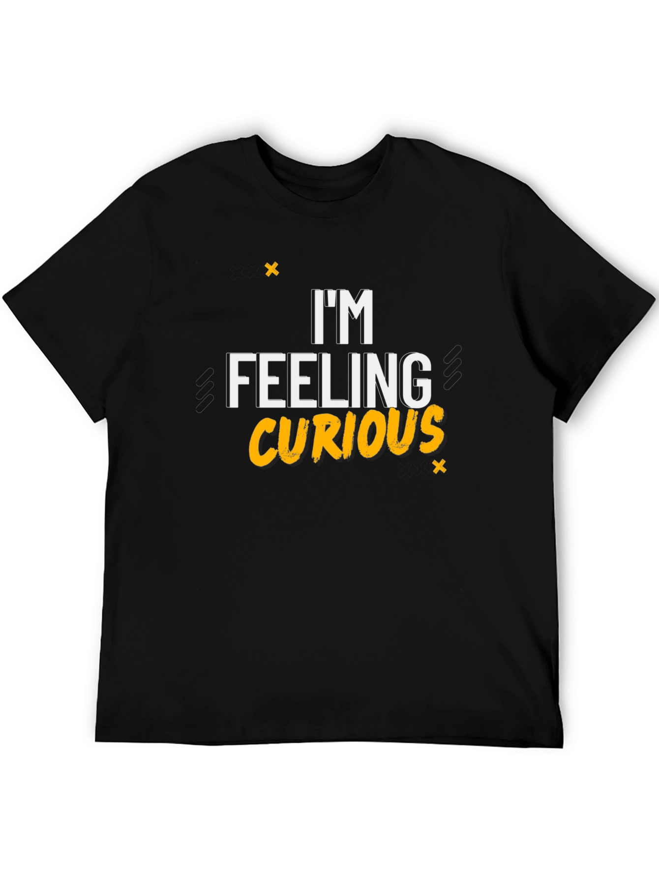 Black I'm Feeling Curious Graphic T-Shirt view 5