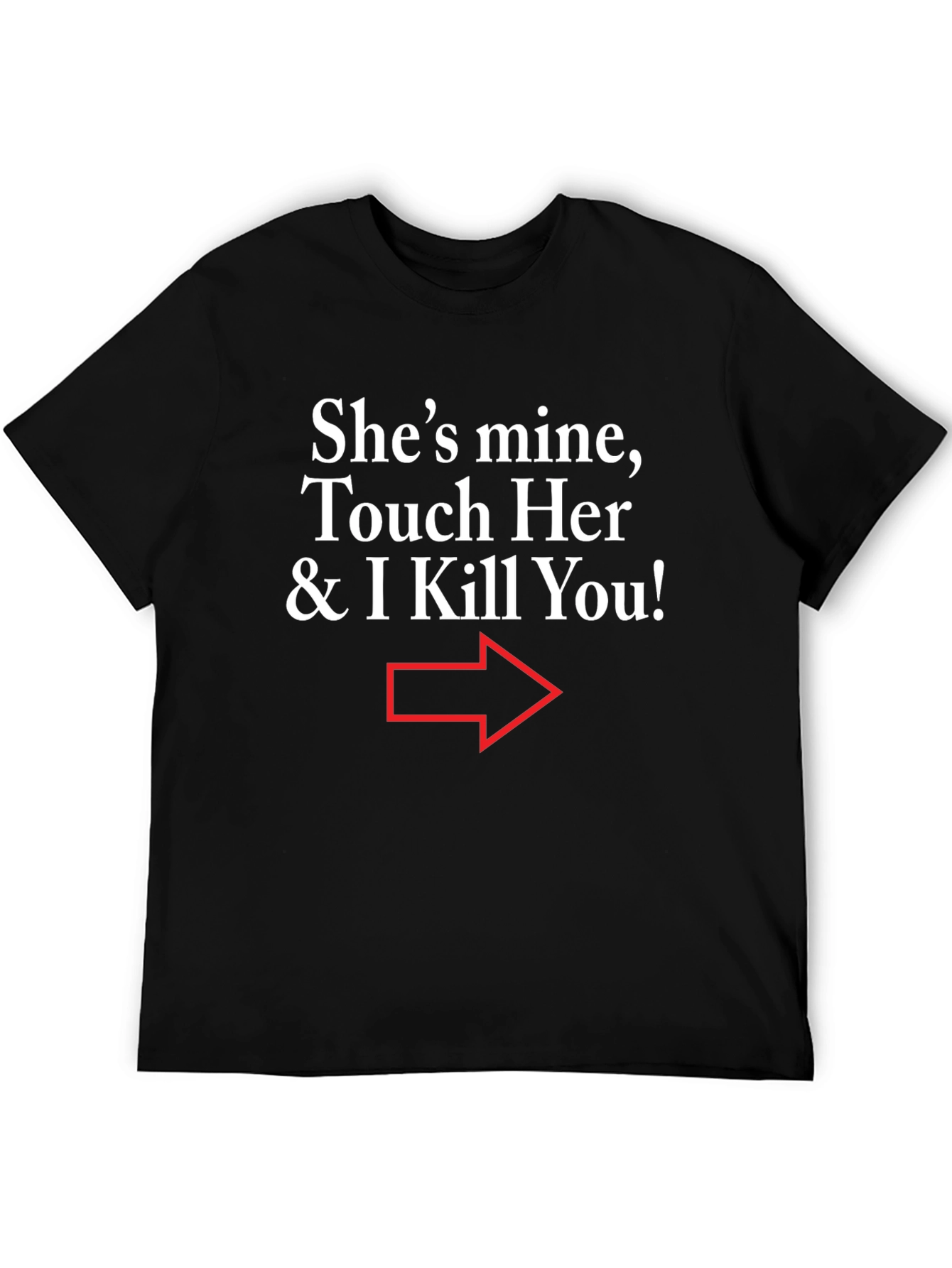 Black Humorous "She's Mine" Graphic Tee view 5