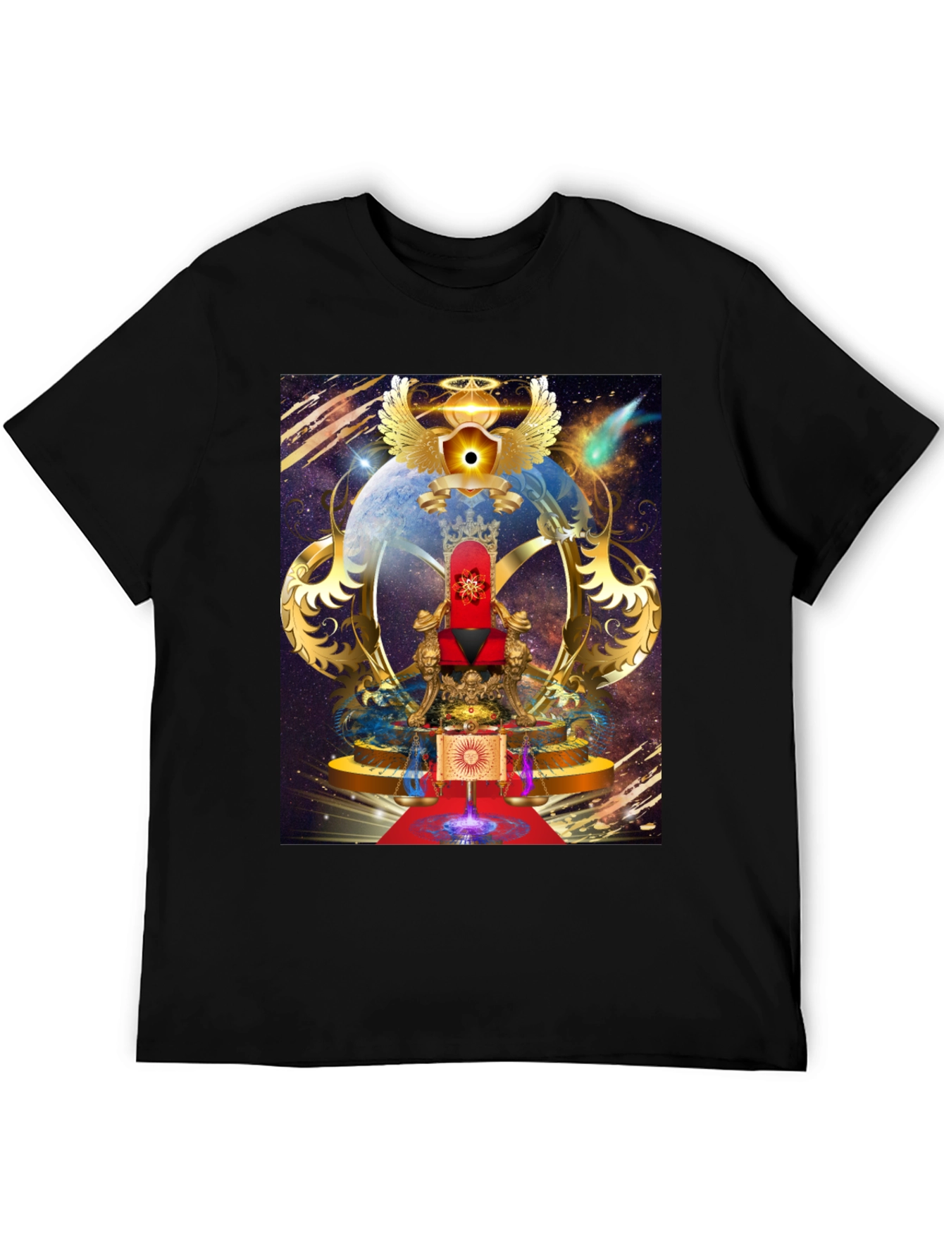 Black Celestial Throne Graphic Tee view 5