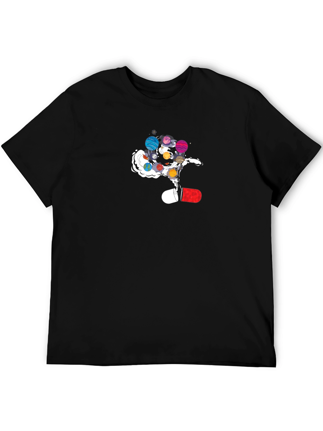 Black Planetary Pill Black Tee - Out of this World Style view 5