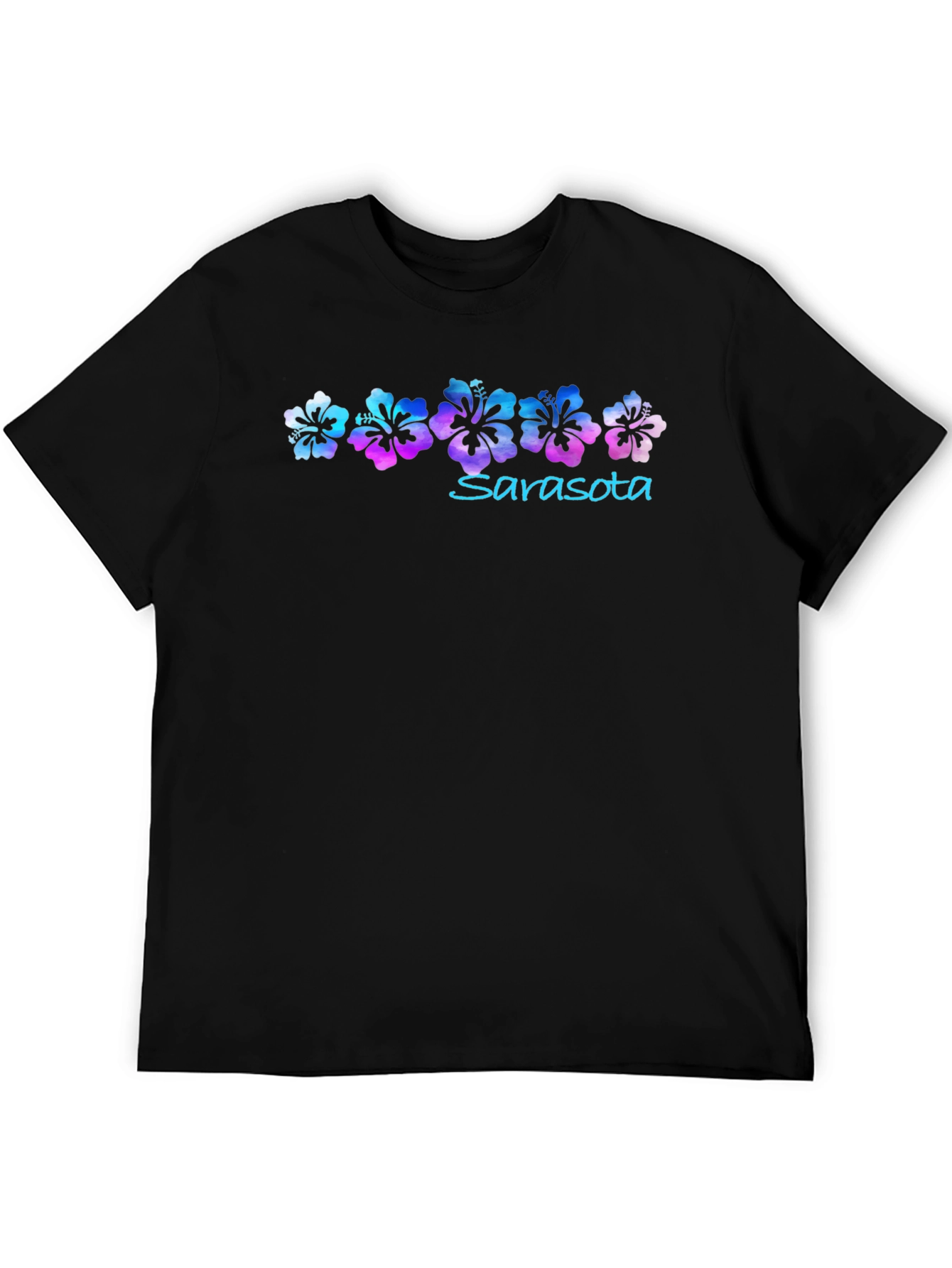 Black Sarasota Floral Black Graphic T-Shirt view 5