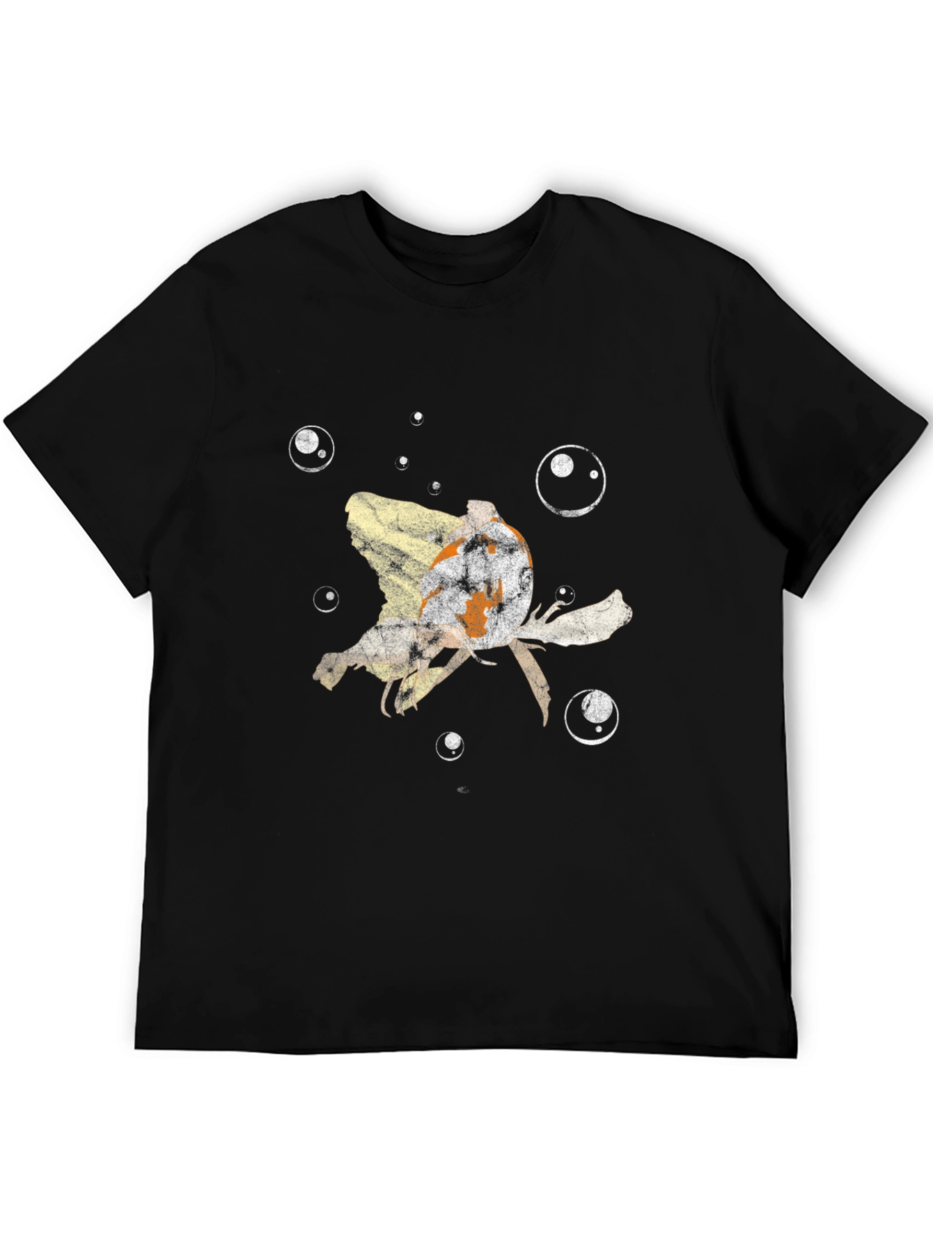 Black Koi Fish Bubble T-Shirt - Black view 5