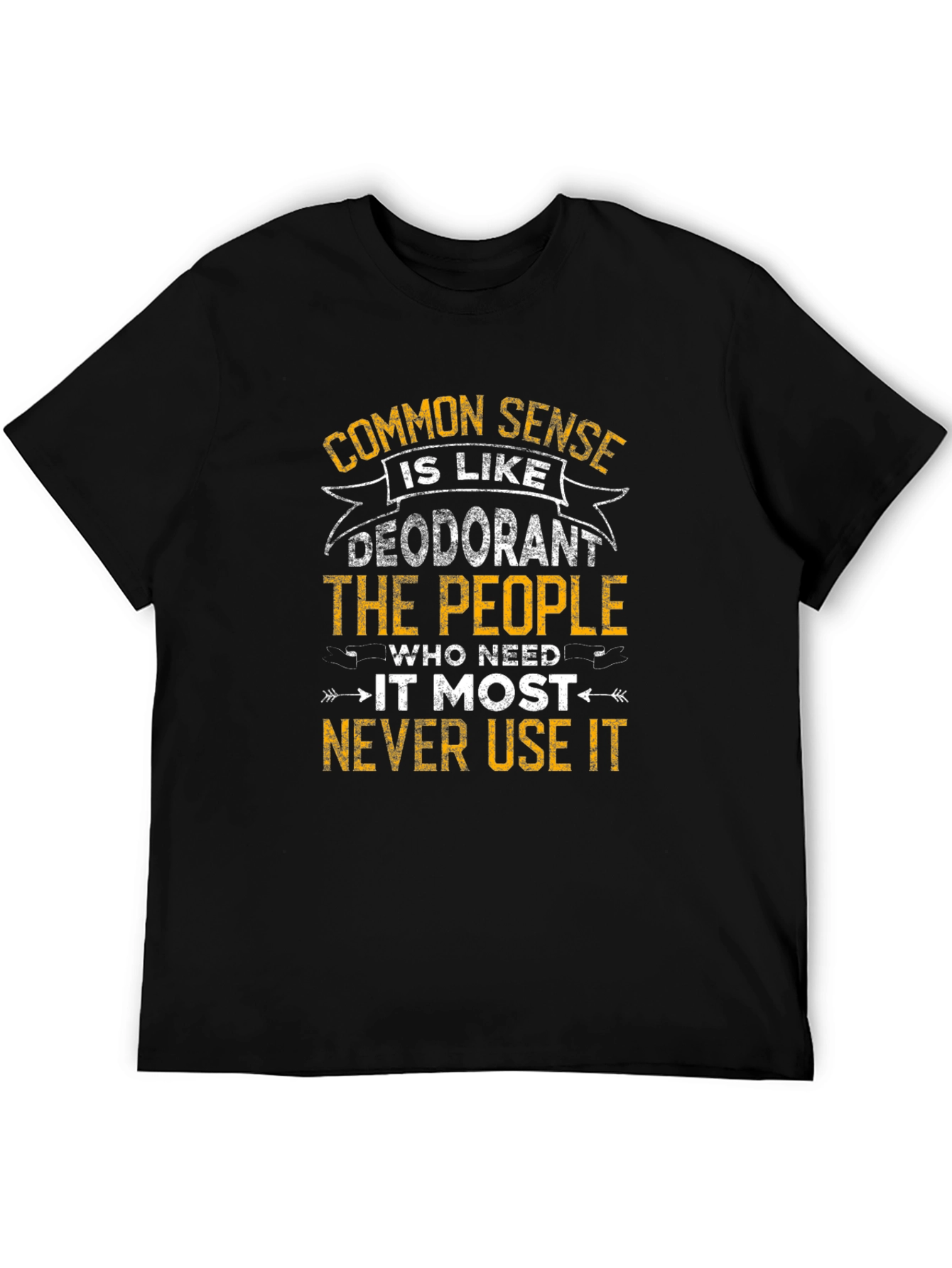 Black Common Sense Deodorant Graphic Tee view 5