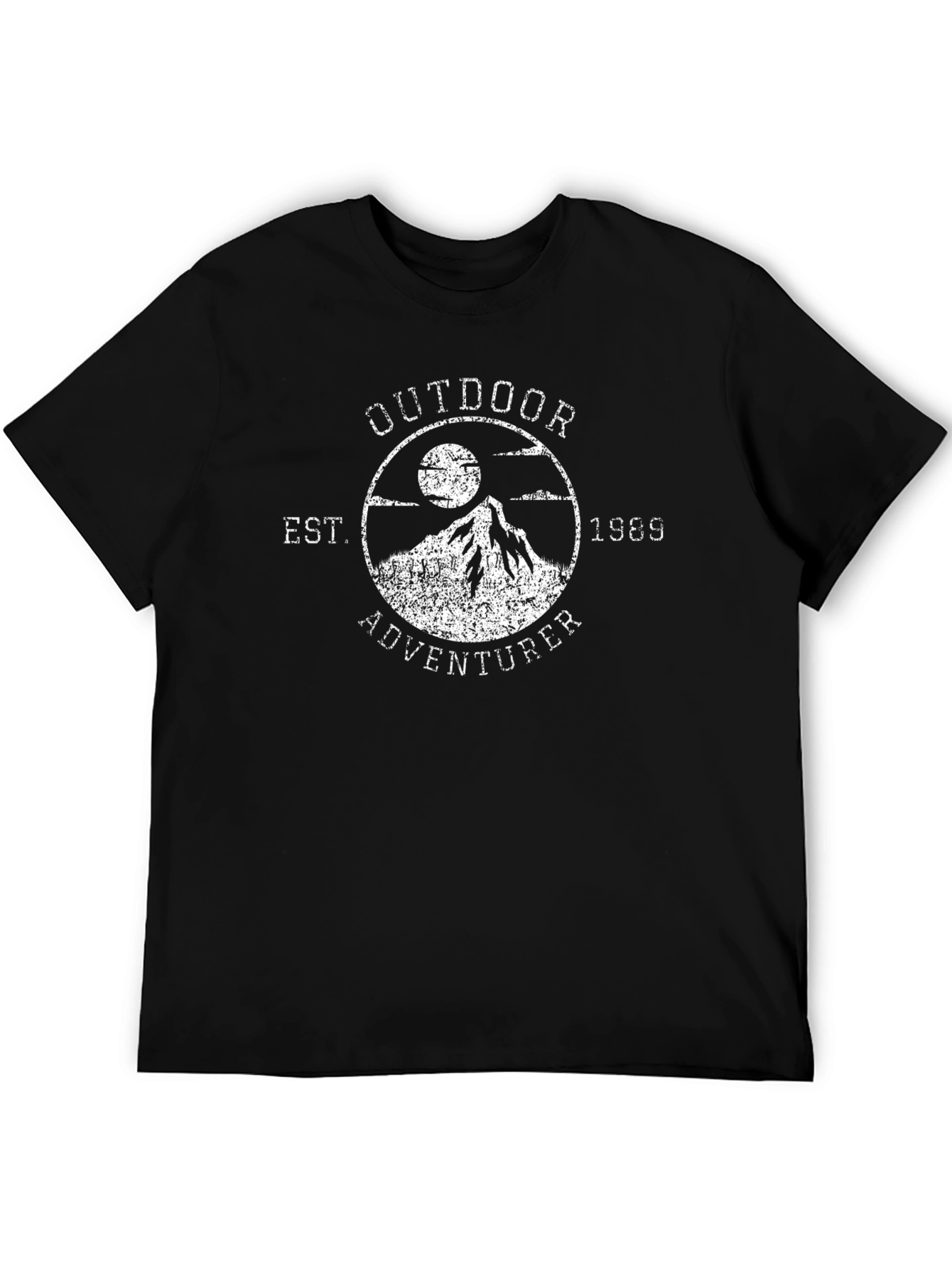 Black Outdoor Adventurer Black Tee - Mountain Graphic view 5