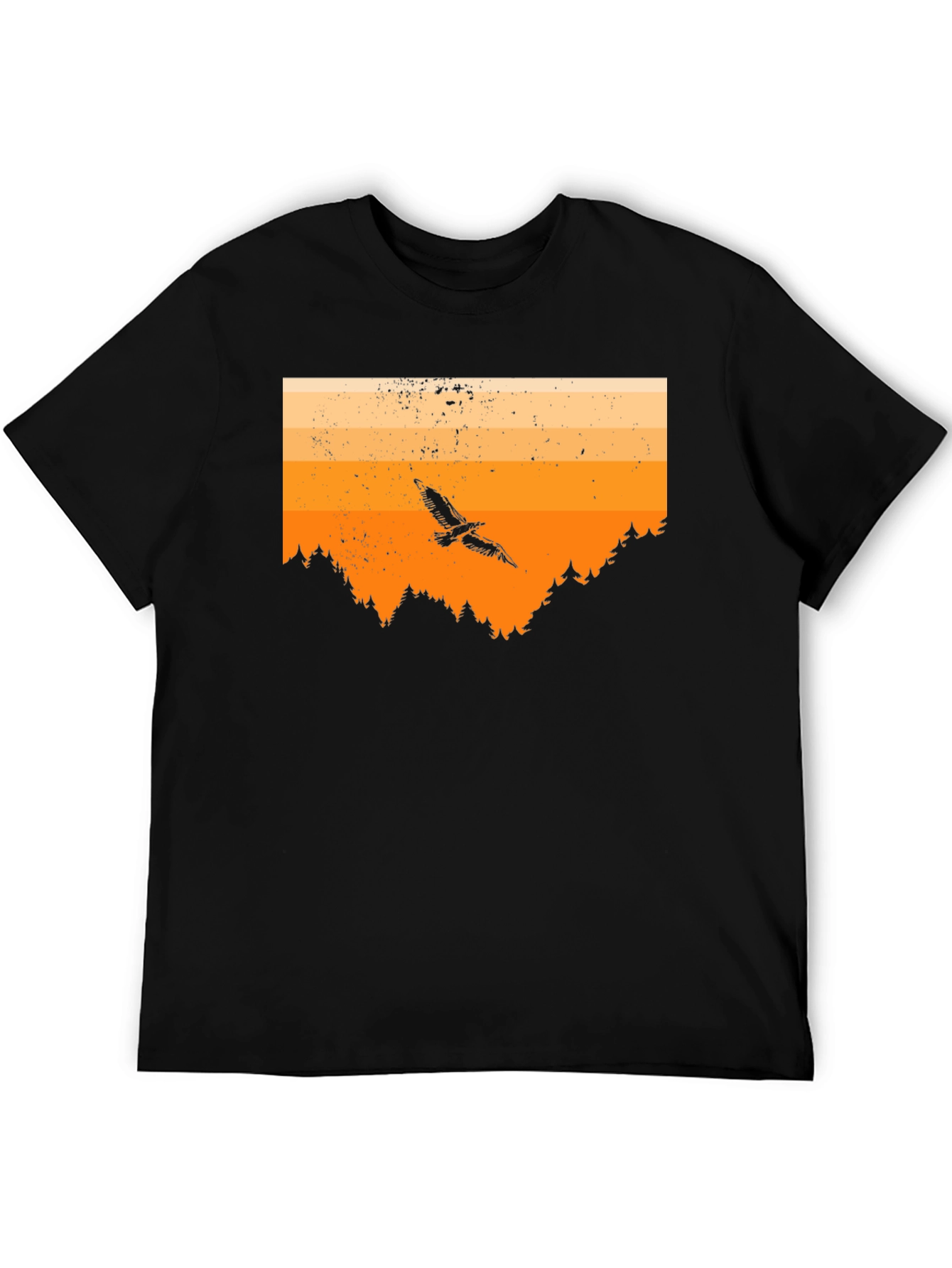 Black Sunset Eagle Graphic T-Shirt - Nature Design view 5