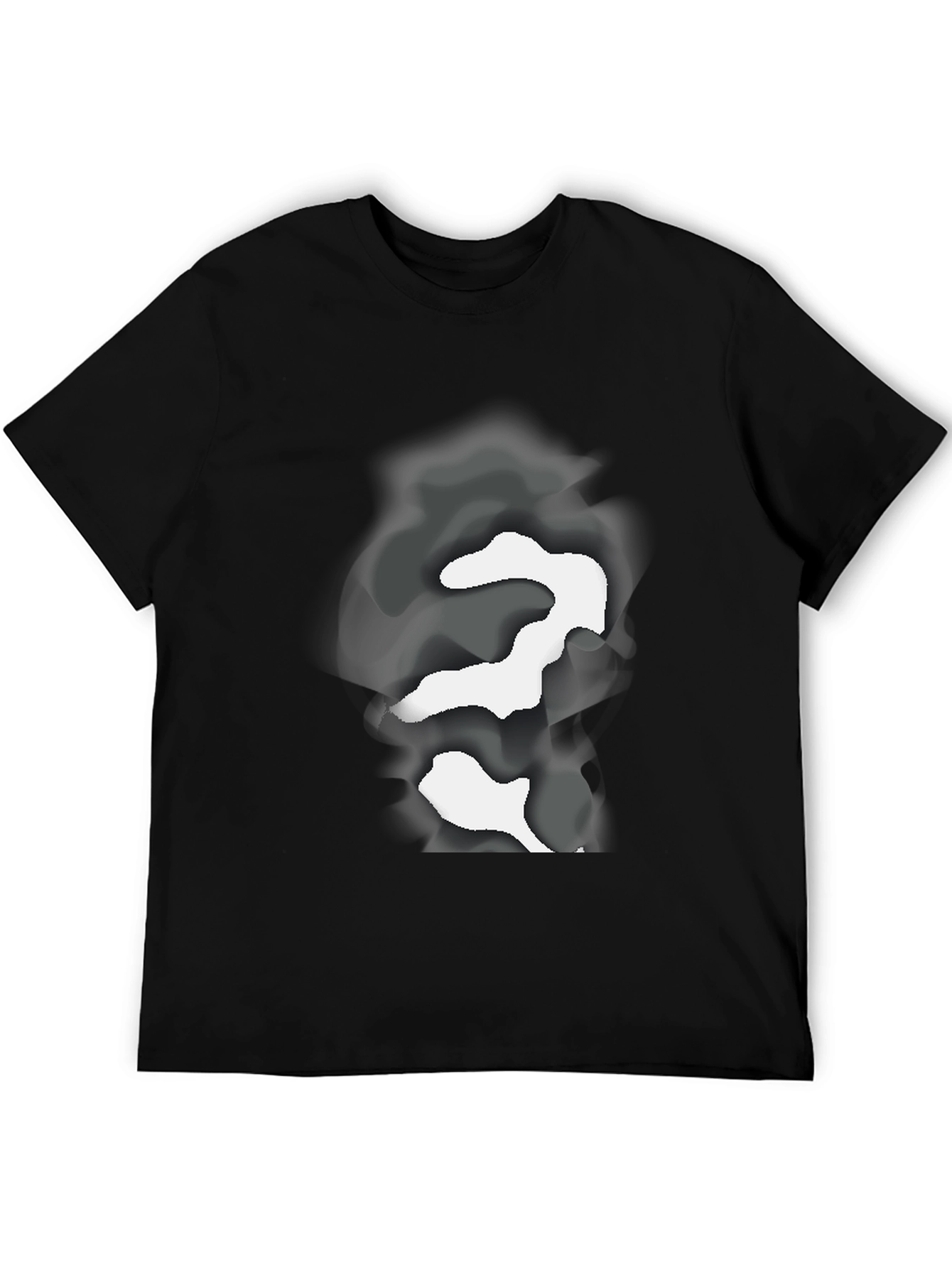 Black Abstract Camo Graphic Black T-Shirt view 5