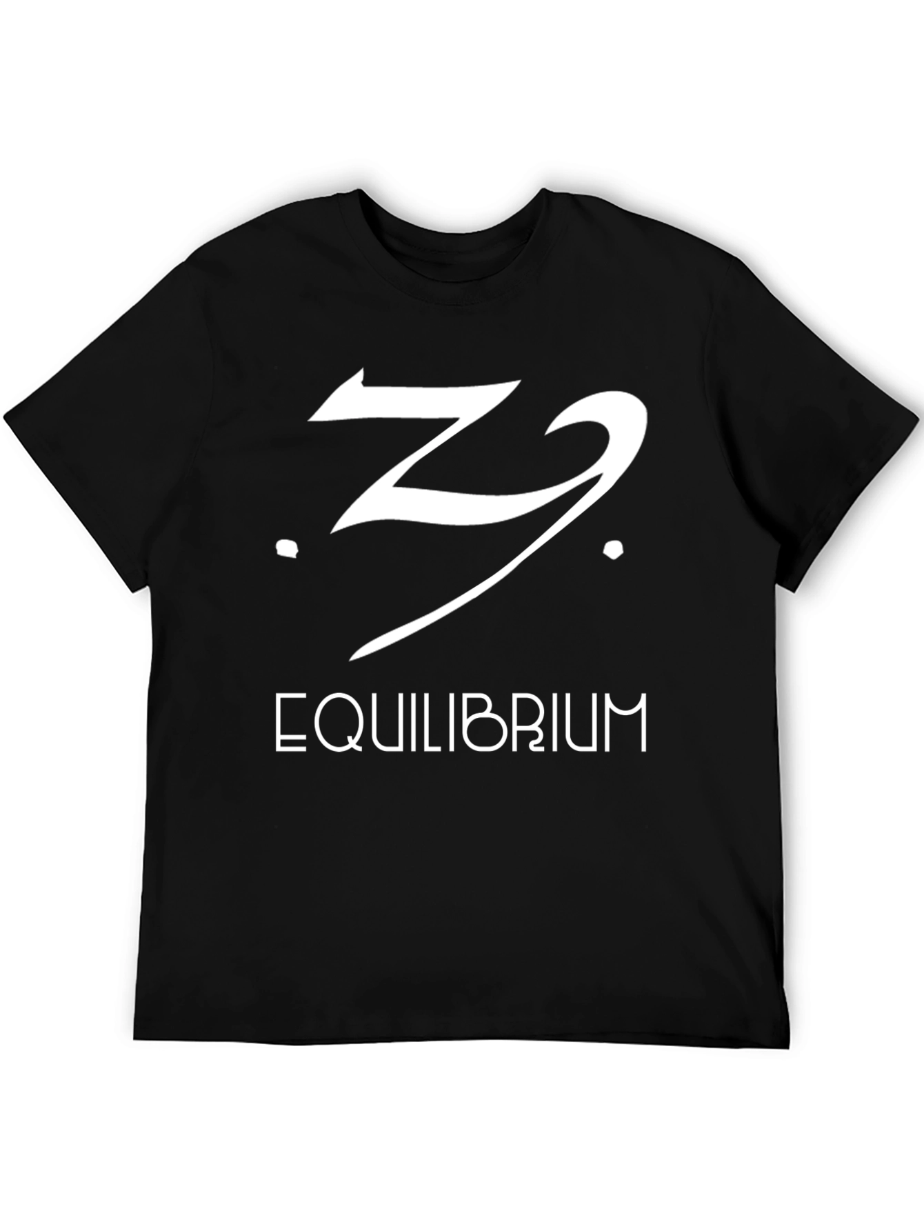 Black Equilibrium Black T-Shirt - Graphic Tee view 5