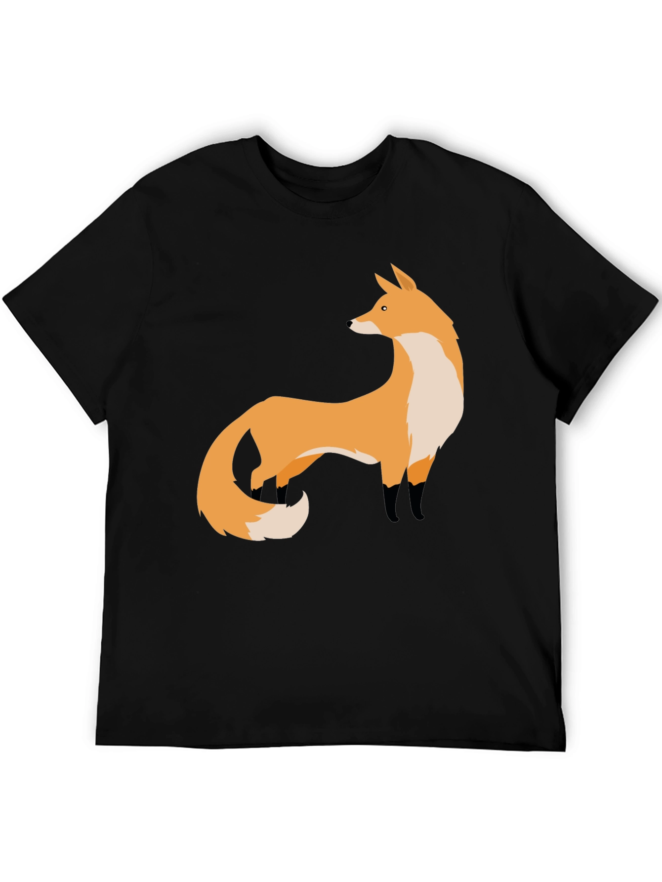 Black Fox Graphic Black T-Shirt | Stylish Animal Print Tee view 5