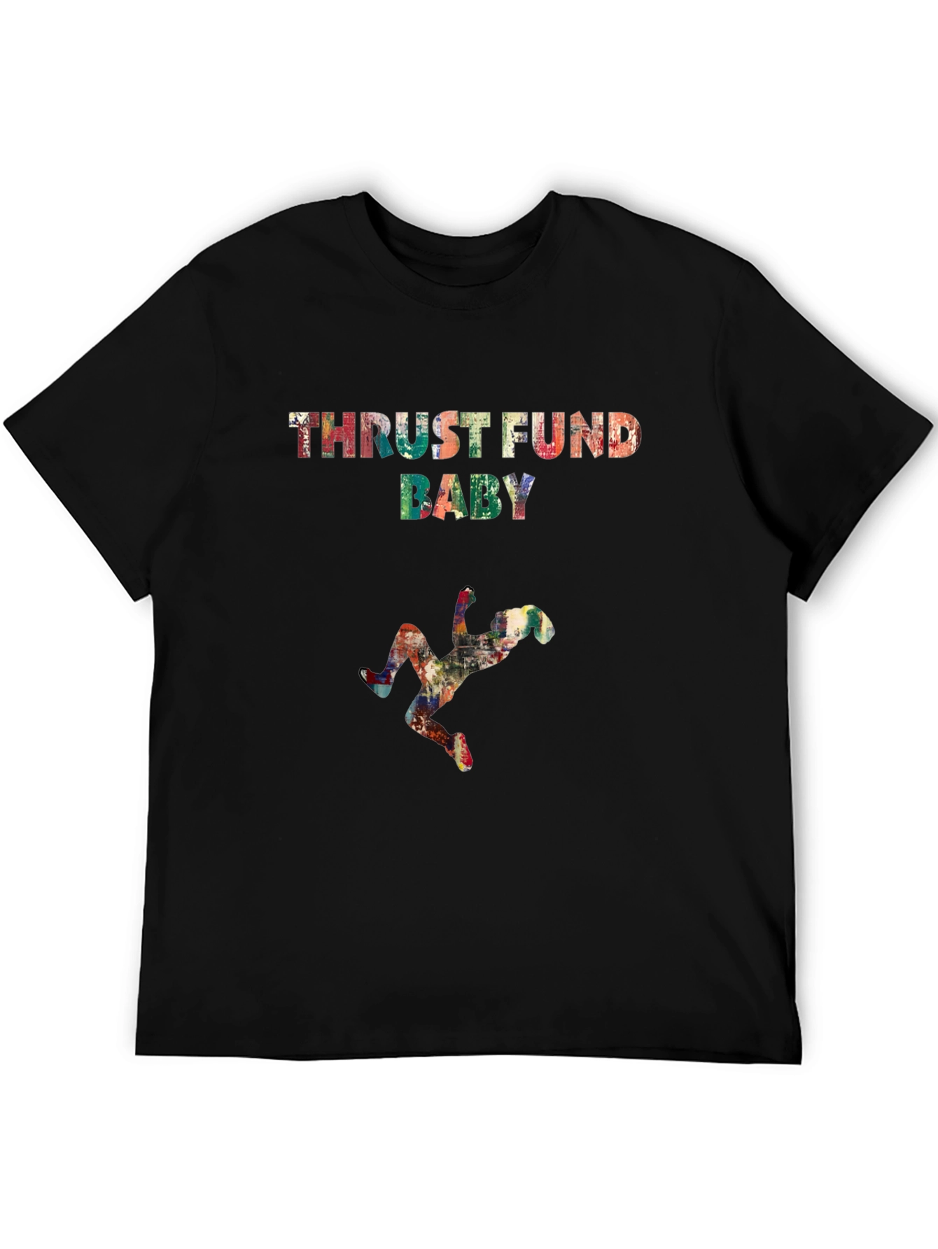 Black Thrust Fund Baby Tee - Street Style Graphic T-Shirt view 5