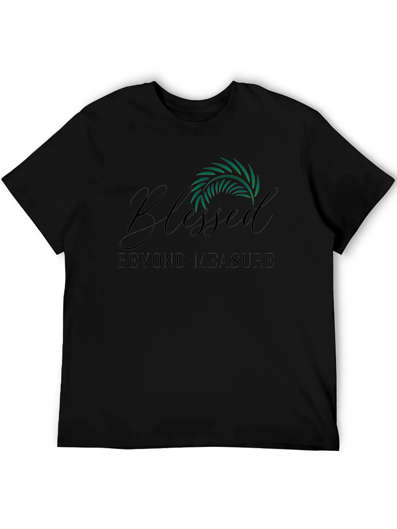 Black Blessed Beyond Measure Black Graphic Tee view 5