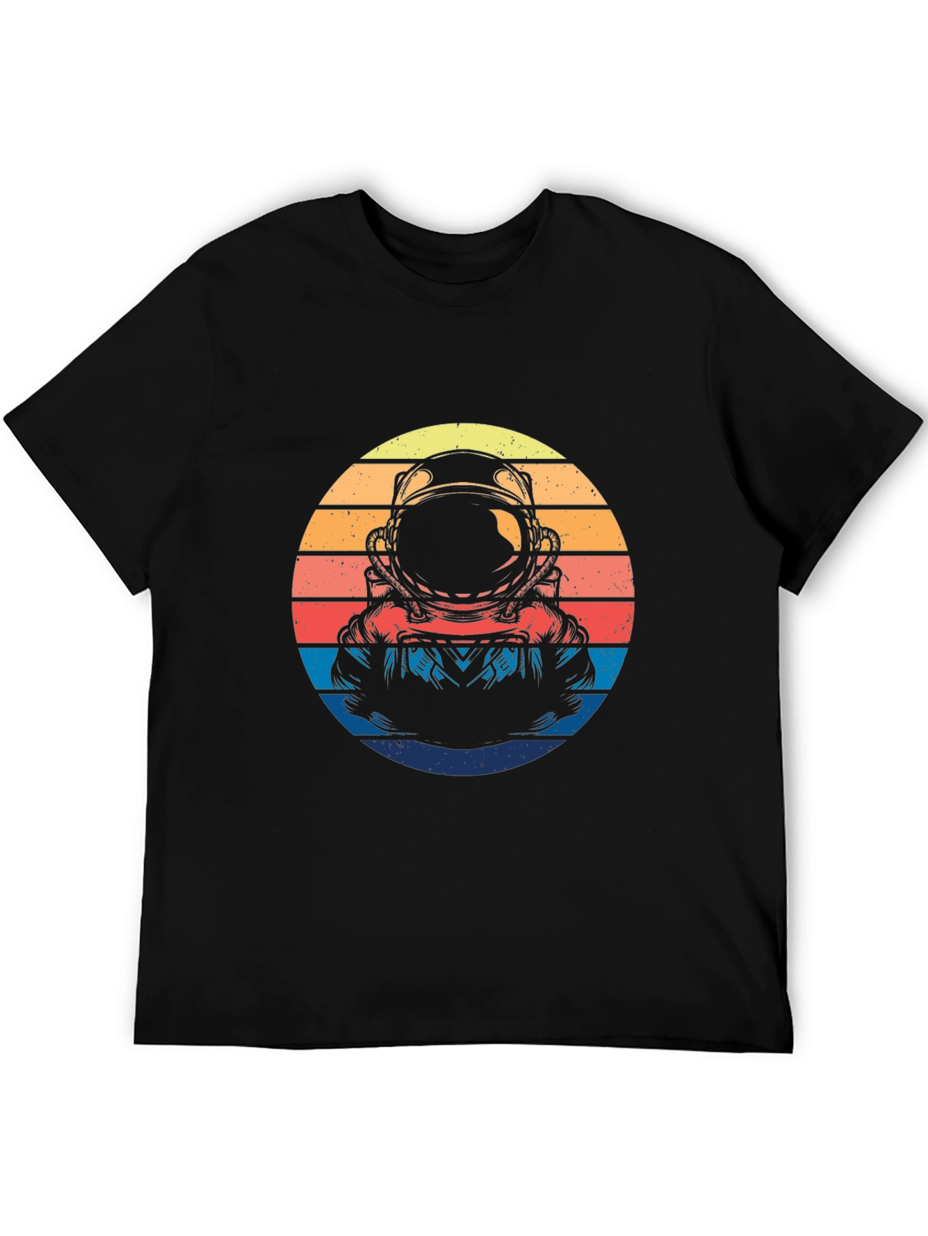 Black Retro Astronaut Graphic T-Shirt view 5