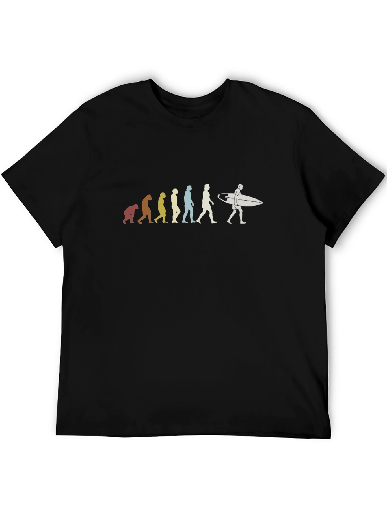 Black Evolution of Surfing T-Shirt - Black view 5