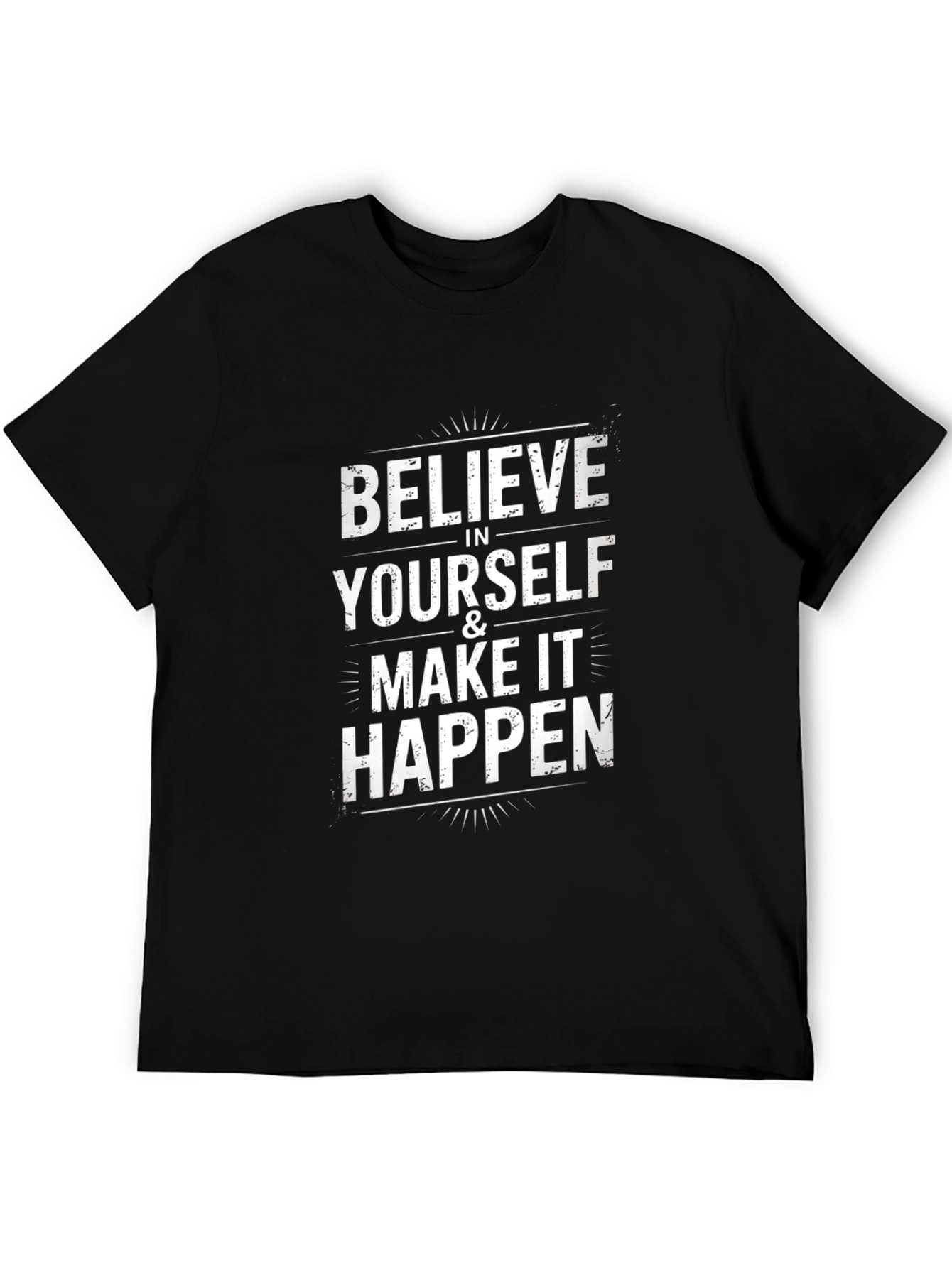 Black Believe in Yourself T-Shirt - Motivational Tee view 5