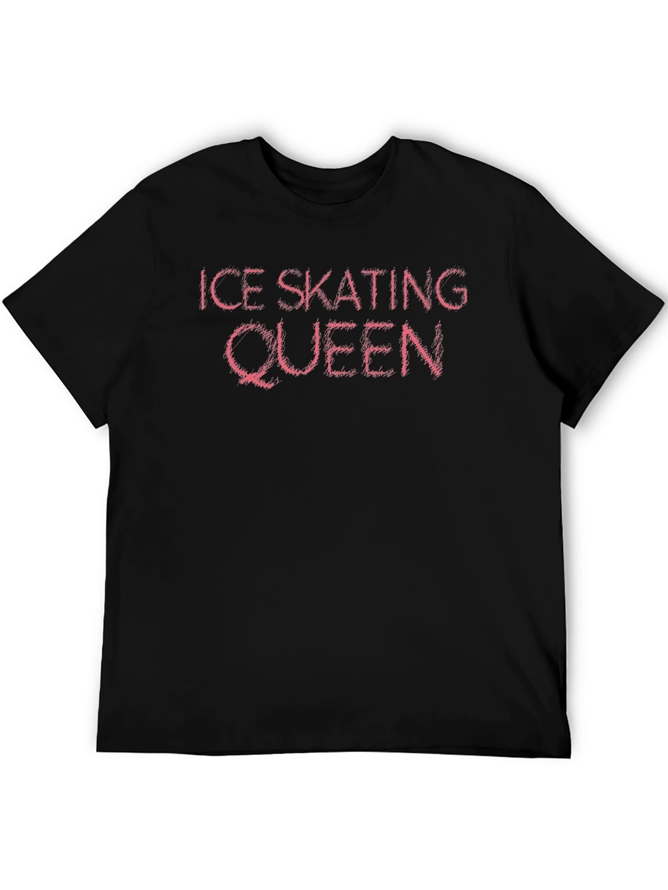 Black Ice Skating Queen Graphic T-Shirt view 5